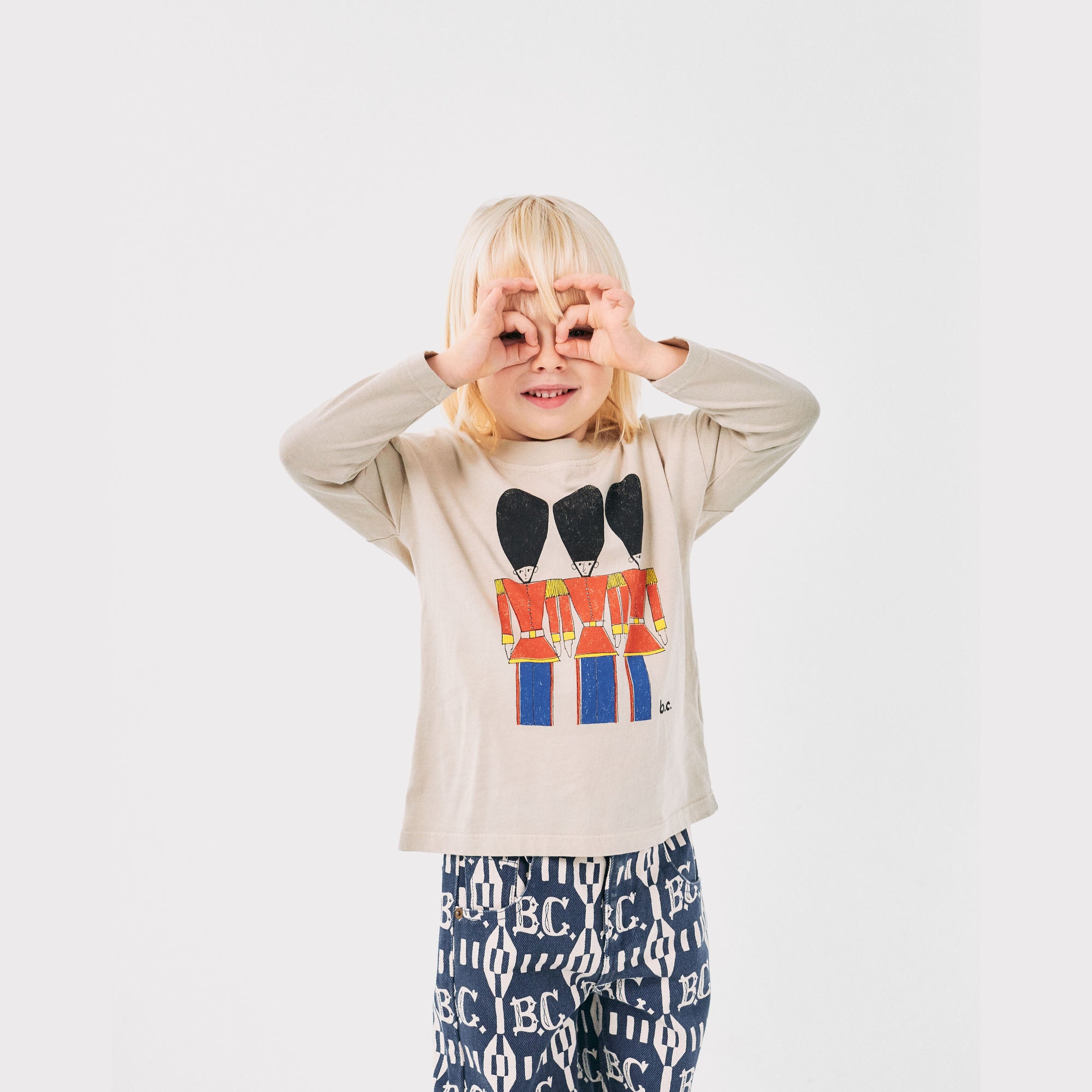 Boys & Girls Beige Printed Cotton T-Shirt