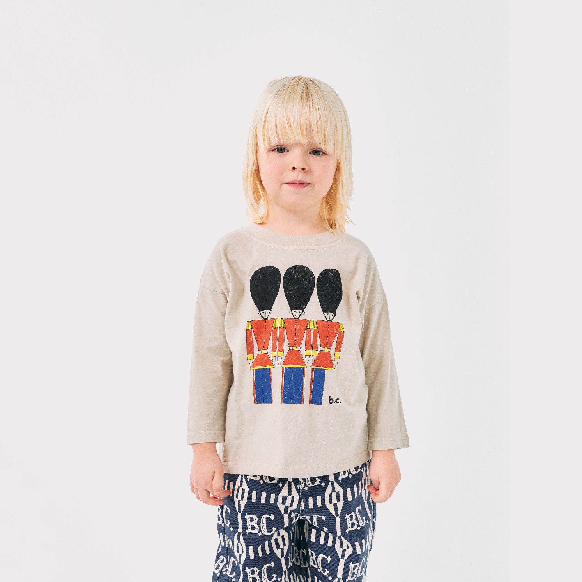 Boys & Girls Beige Printed Cotton T-Shirt