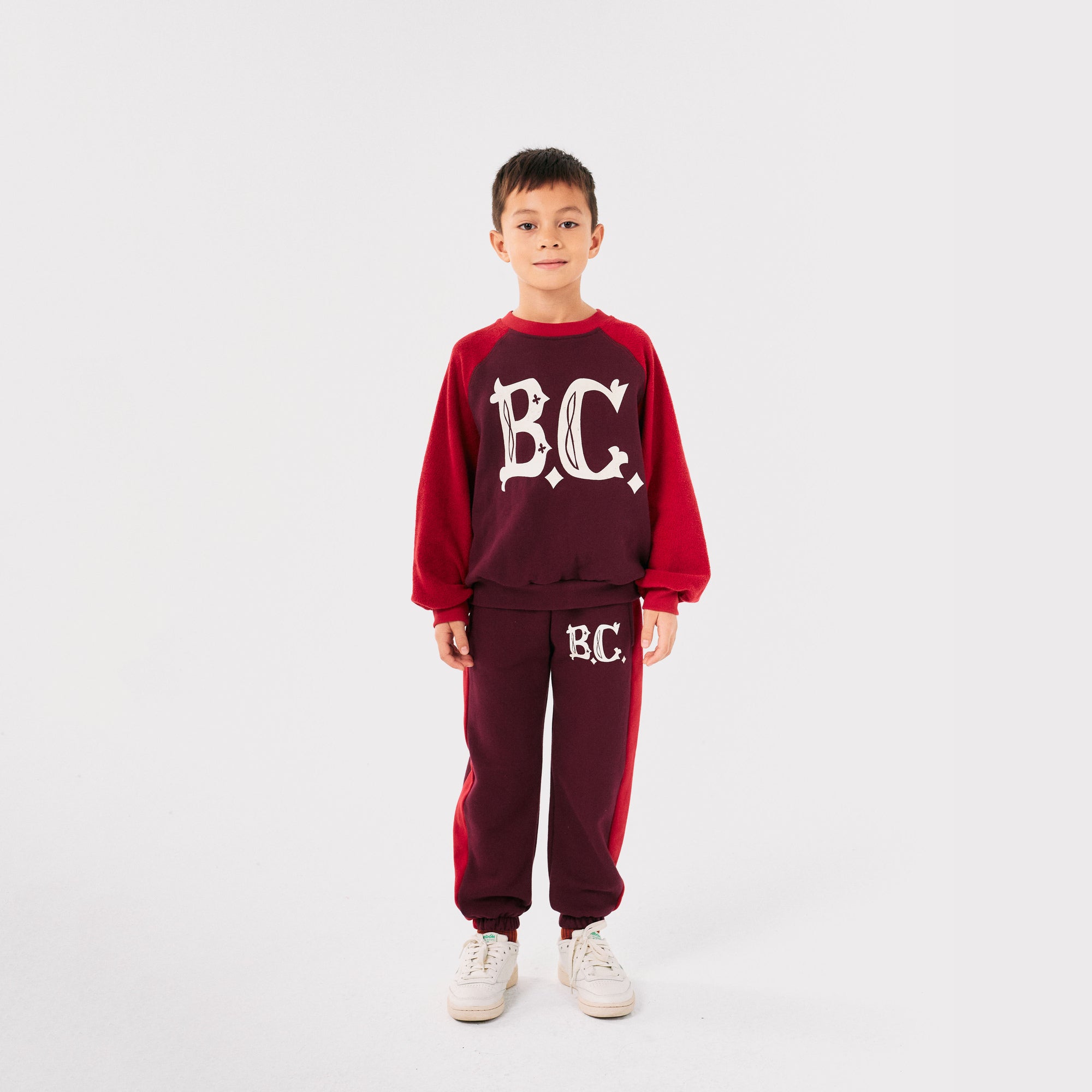 Boys & Girls Wine Red Cotton Sweatshirt