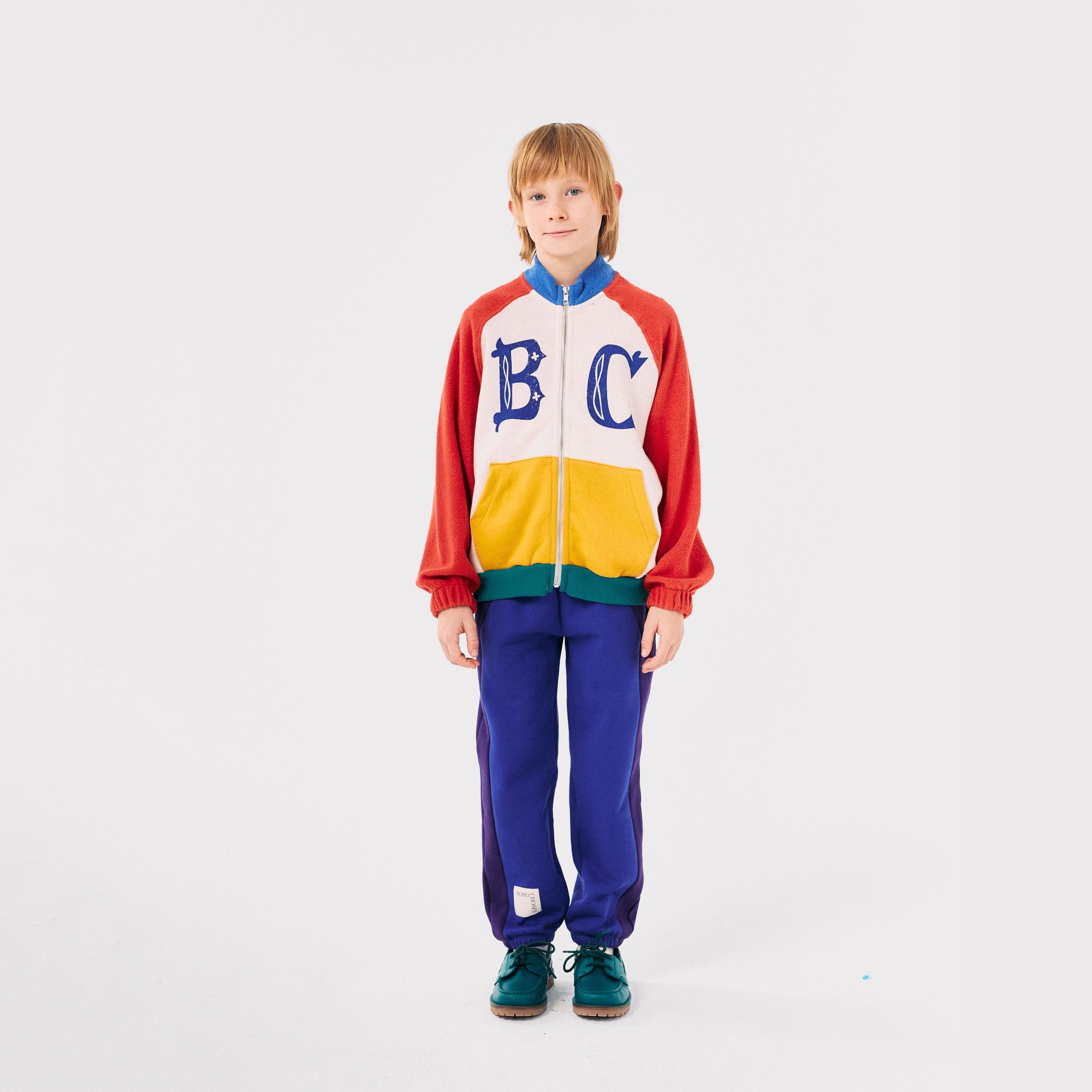 Boys & Girls Multicolor Cotton Zip-Up Top