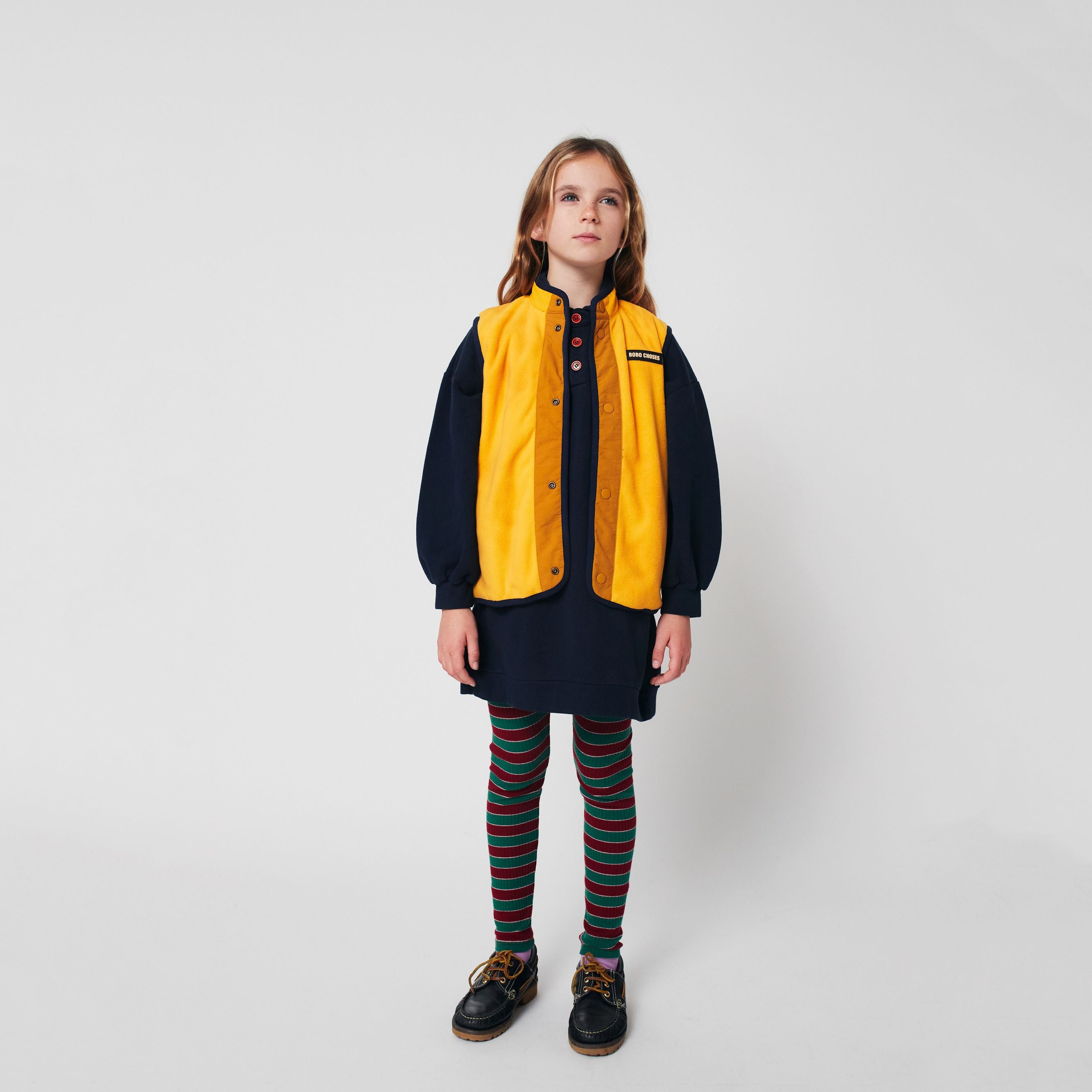 Boys & Girls Multicolor Check Reversible Gilet