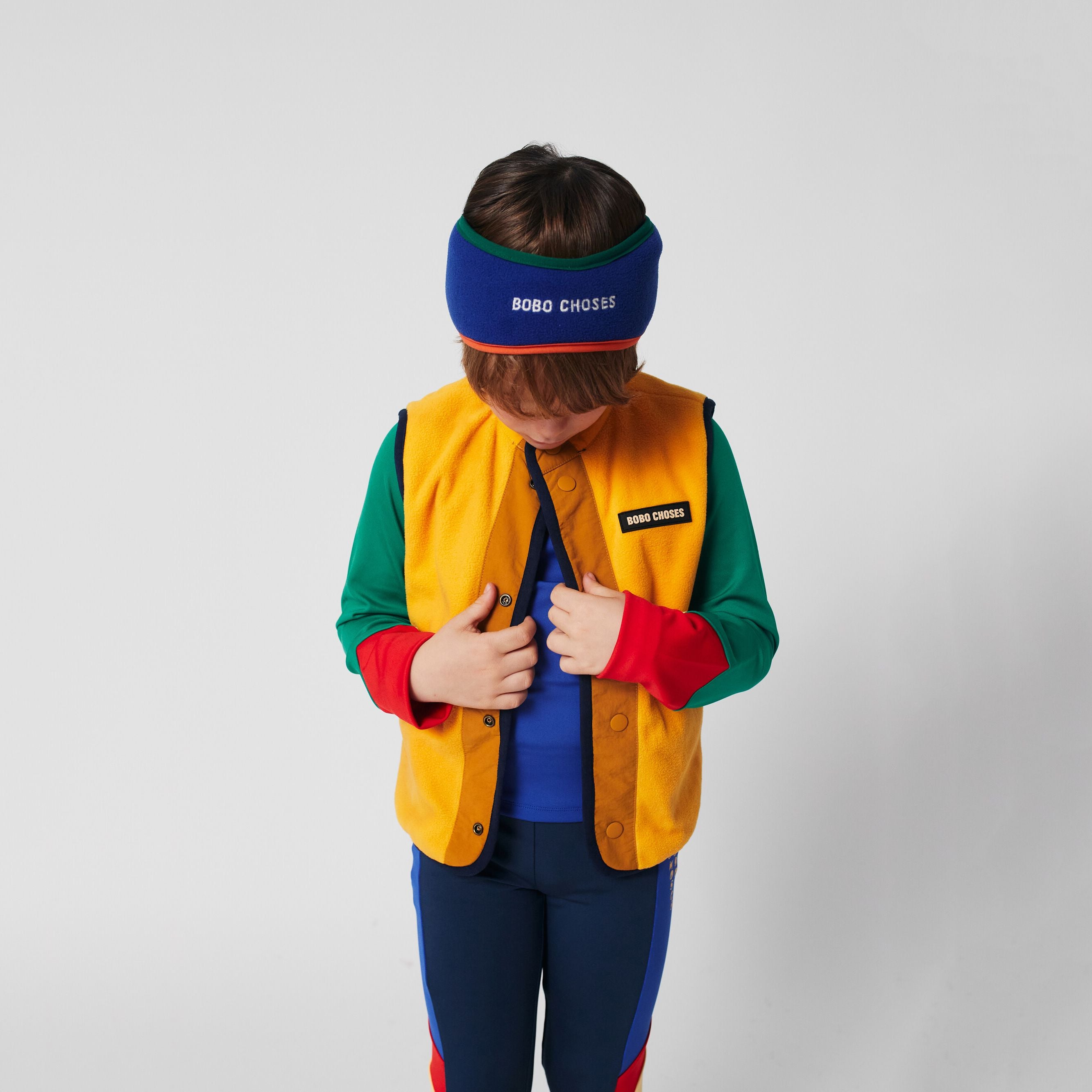 Boys & Girls Multicolor Check Reversible Gilet