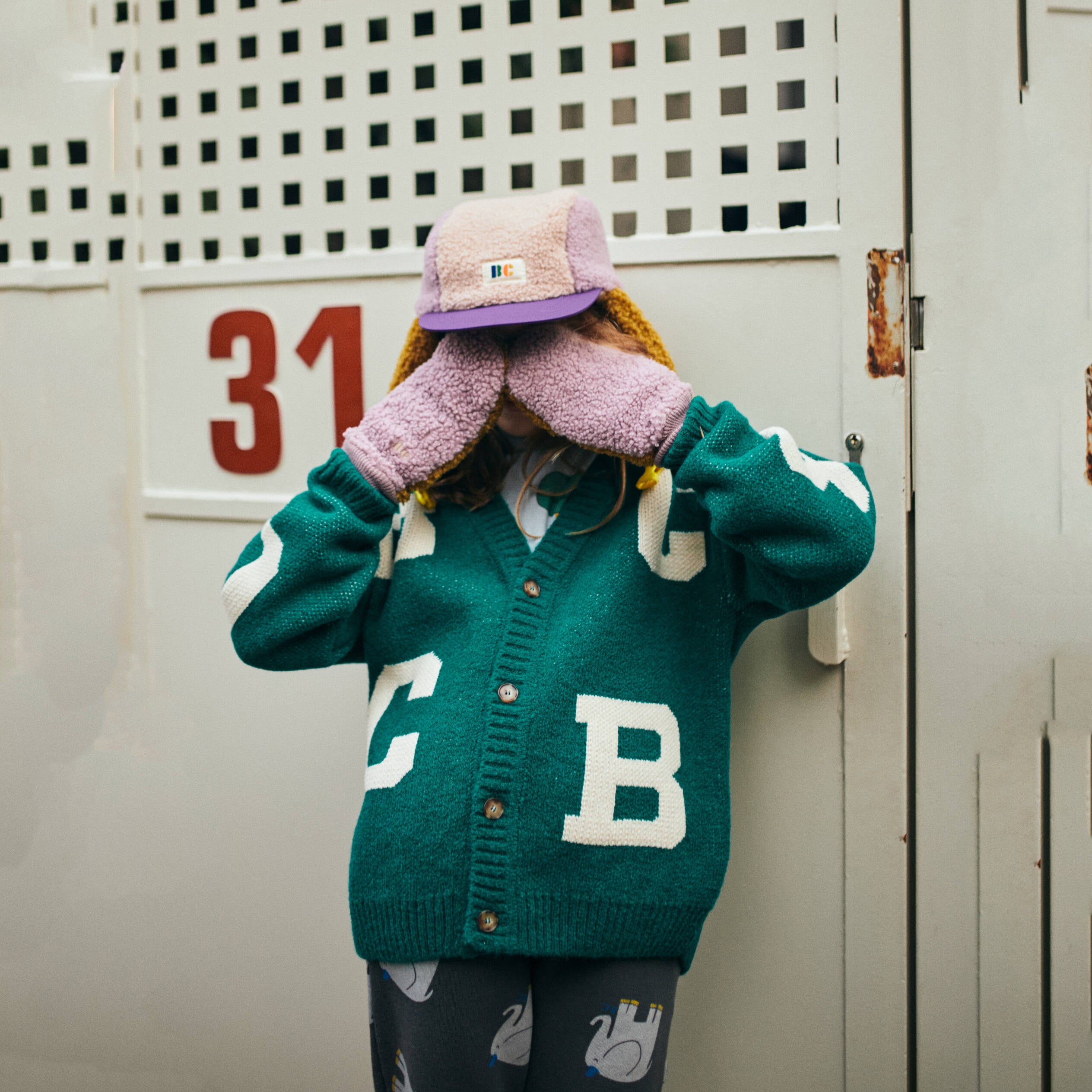 Boys & Girls Green Logo Cardigan