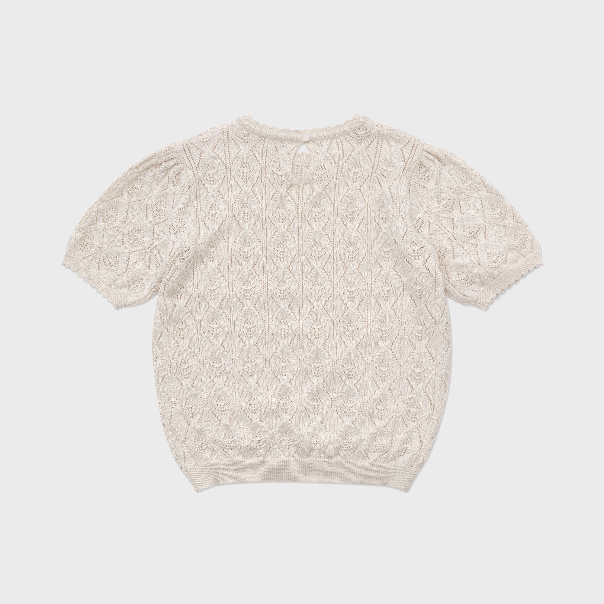 Girls Beige Knit Sweater