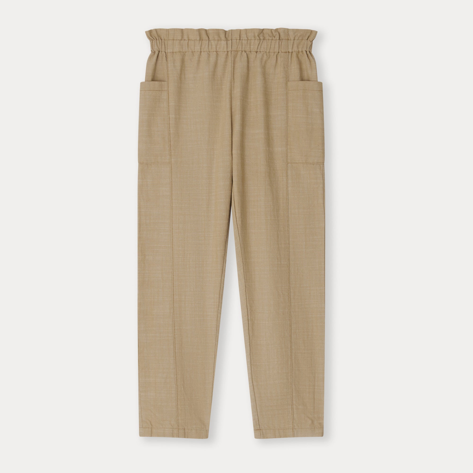 Girls Khaki Cotton Trousers