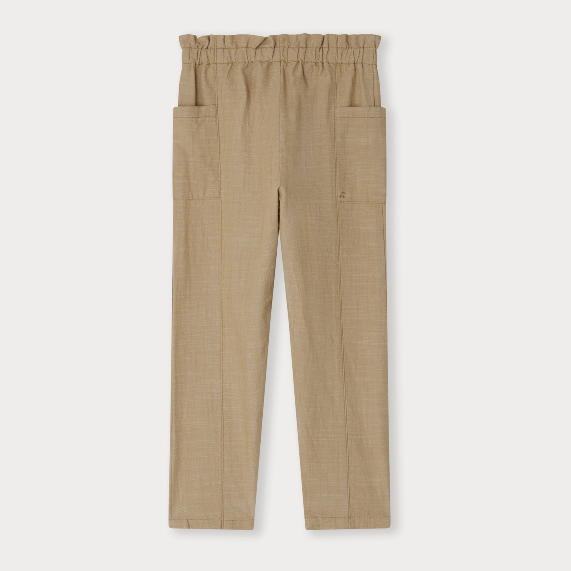 Girls Khaki Cotton Trousers