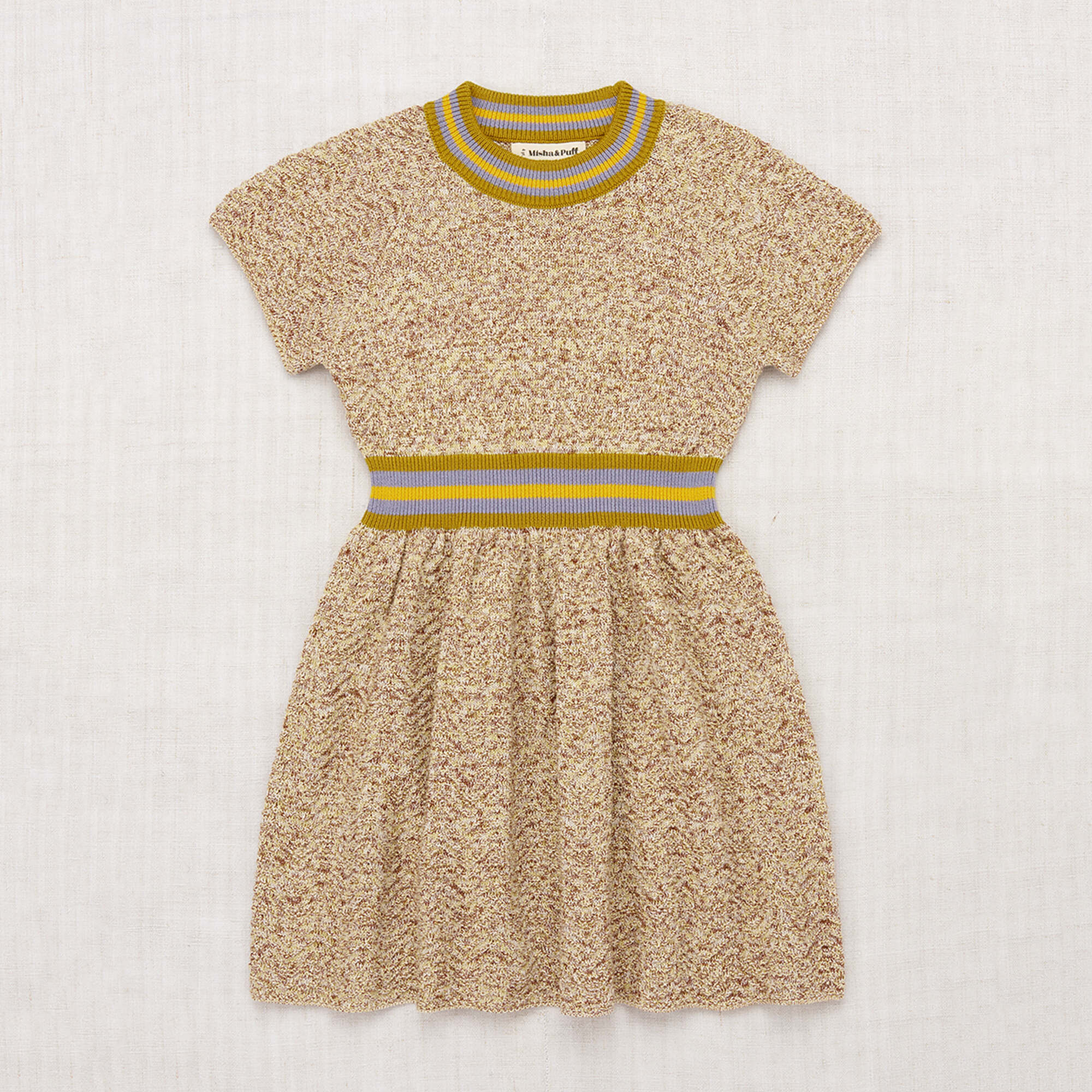 Girls Beige Cotton Dress