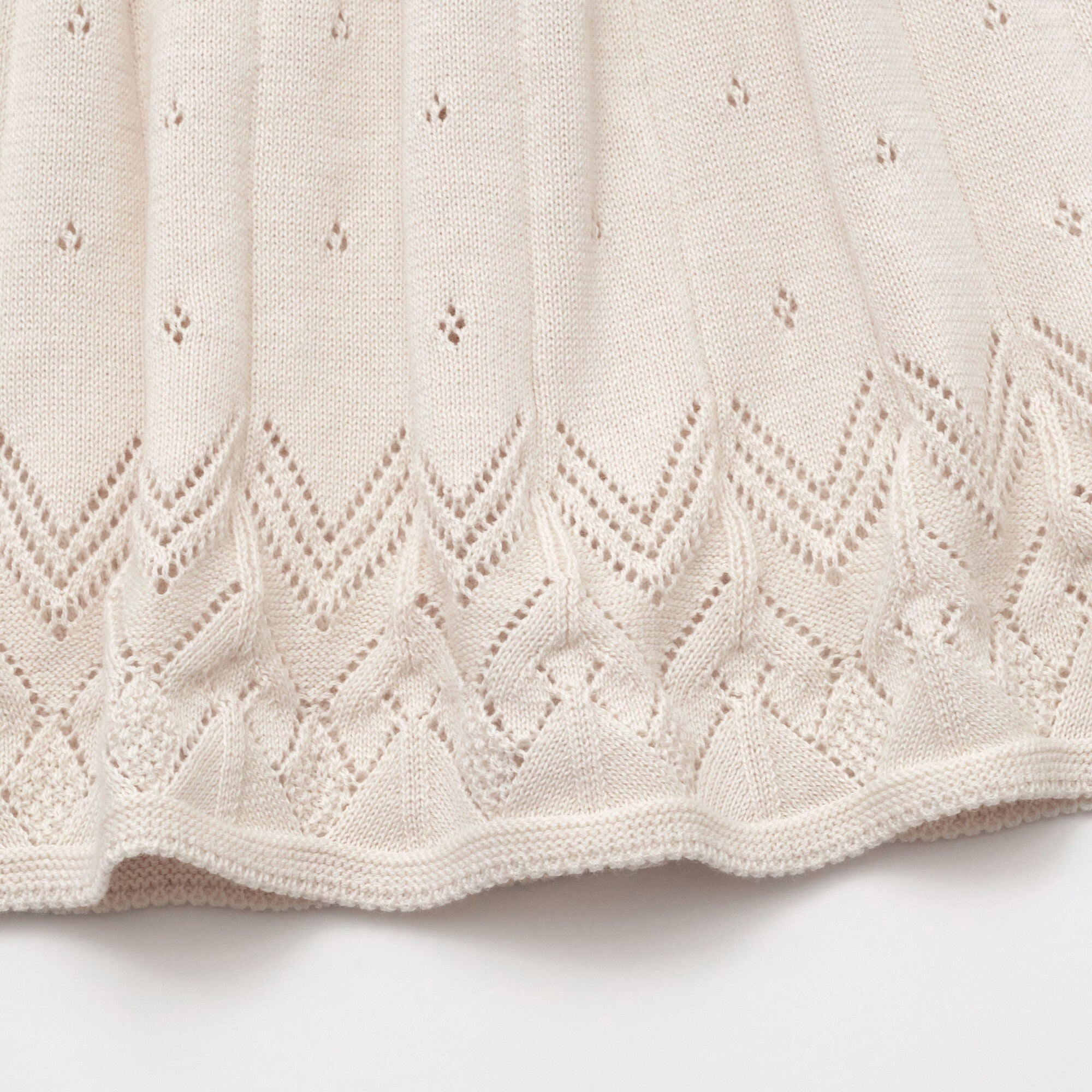 Girls Beige Knit Skirt