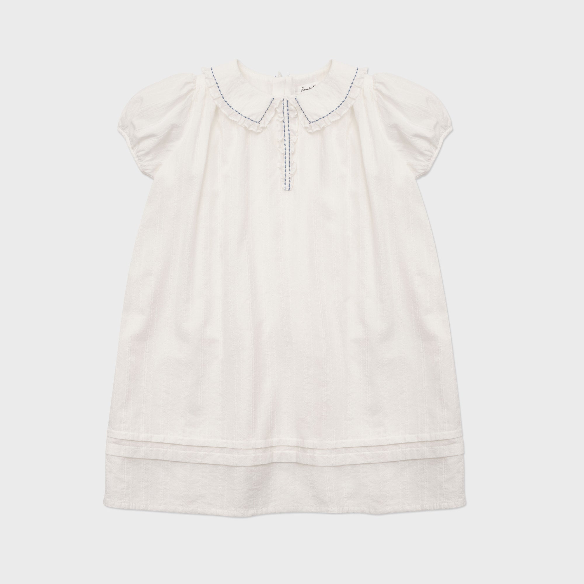 Girls White Cotton Dress