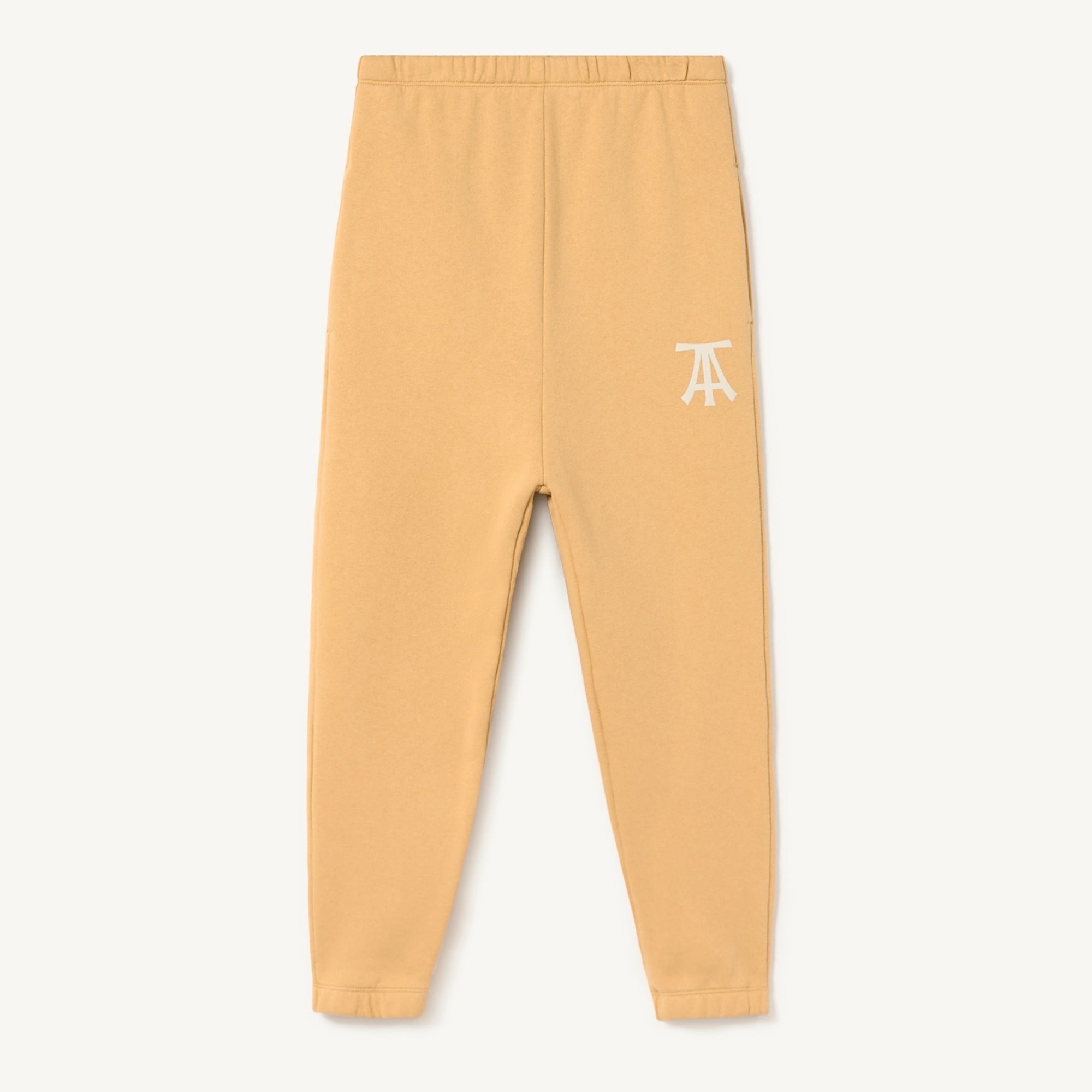 Boys & Girls Yellow Logo Cotton Trousers