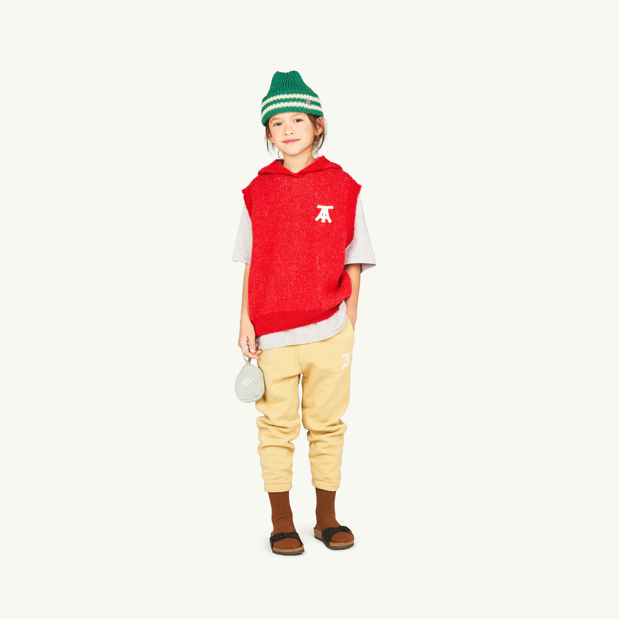 Boys & Girls Yellow Logo Cotton Trousers