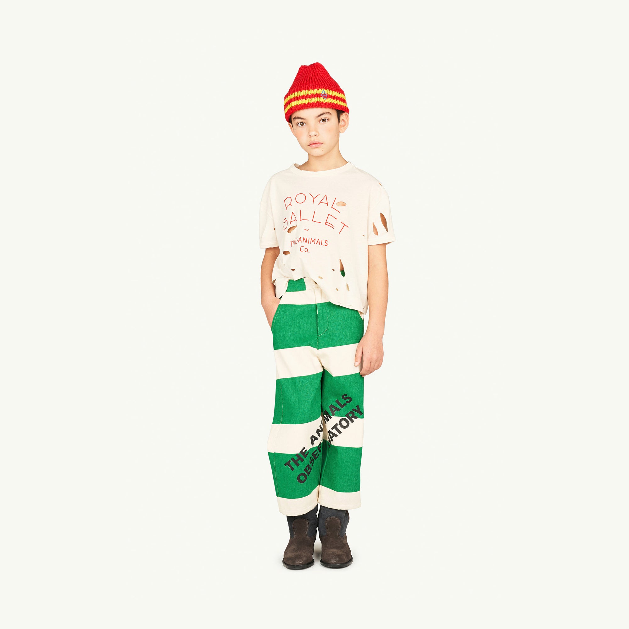 Boys & Girls White Logo Cotton T-Shirt