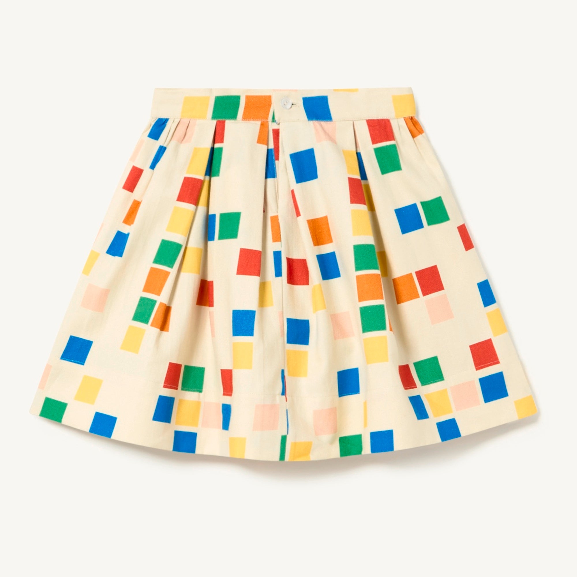 Girls Ivory Check Skirt