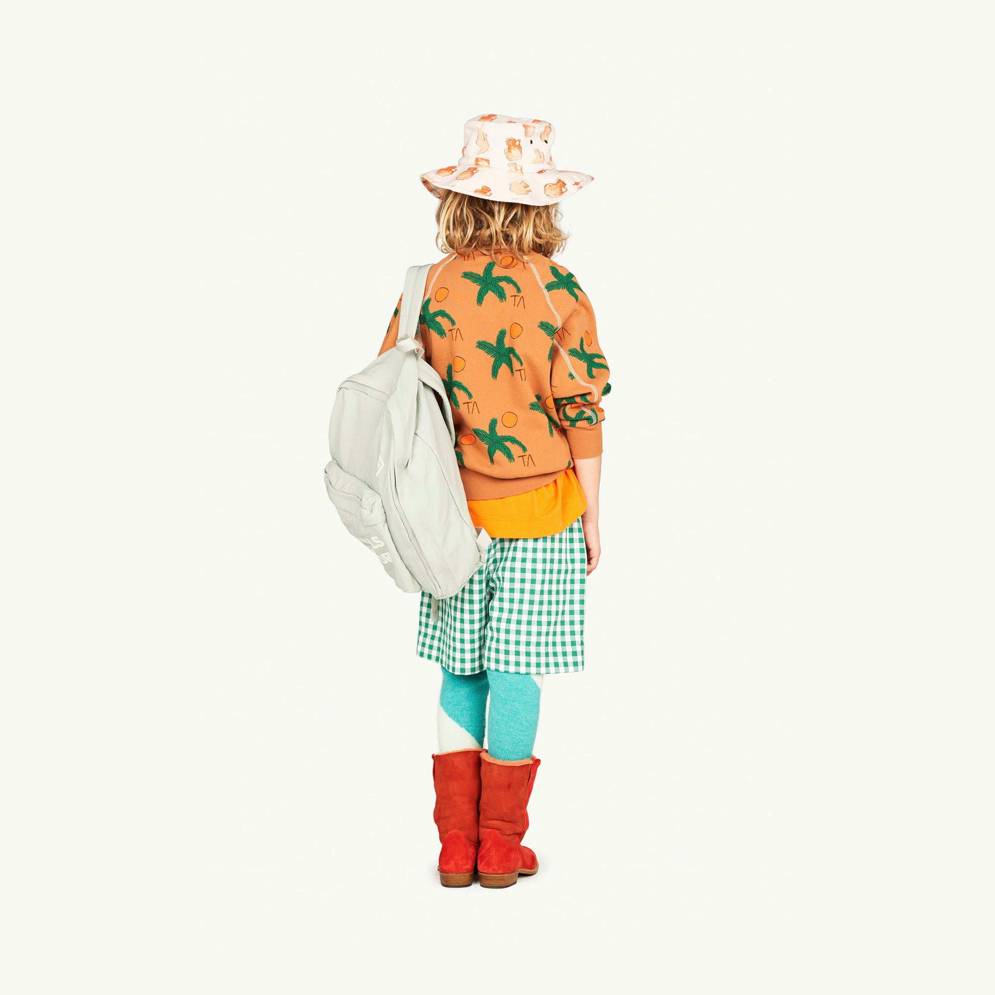 Girls Green Check Cotton Shorts