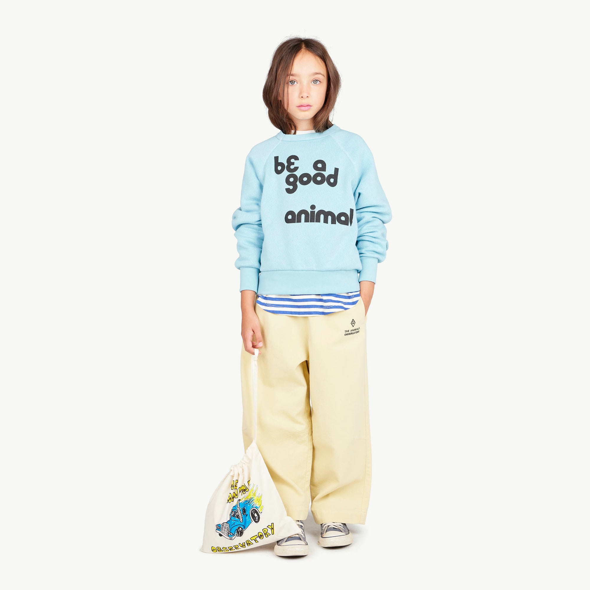 Boys & Girls Light Blue Cotton Sweatshirt