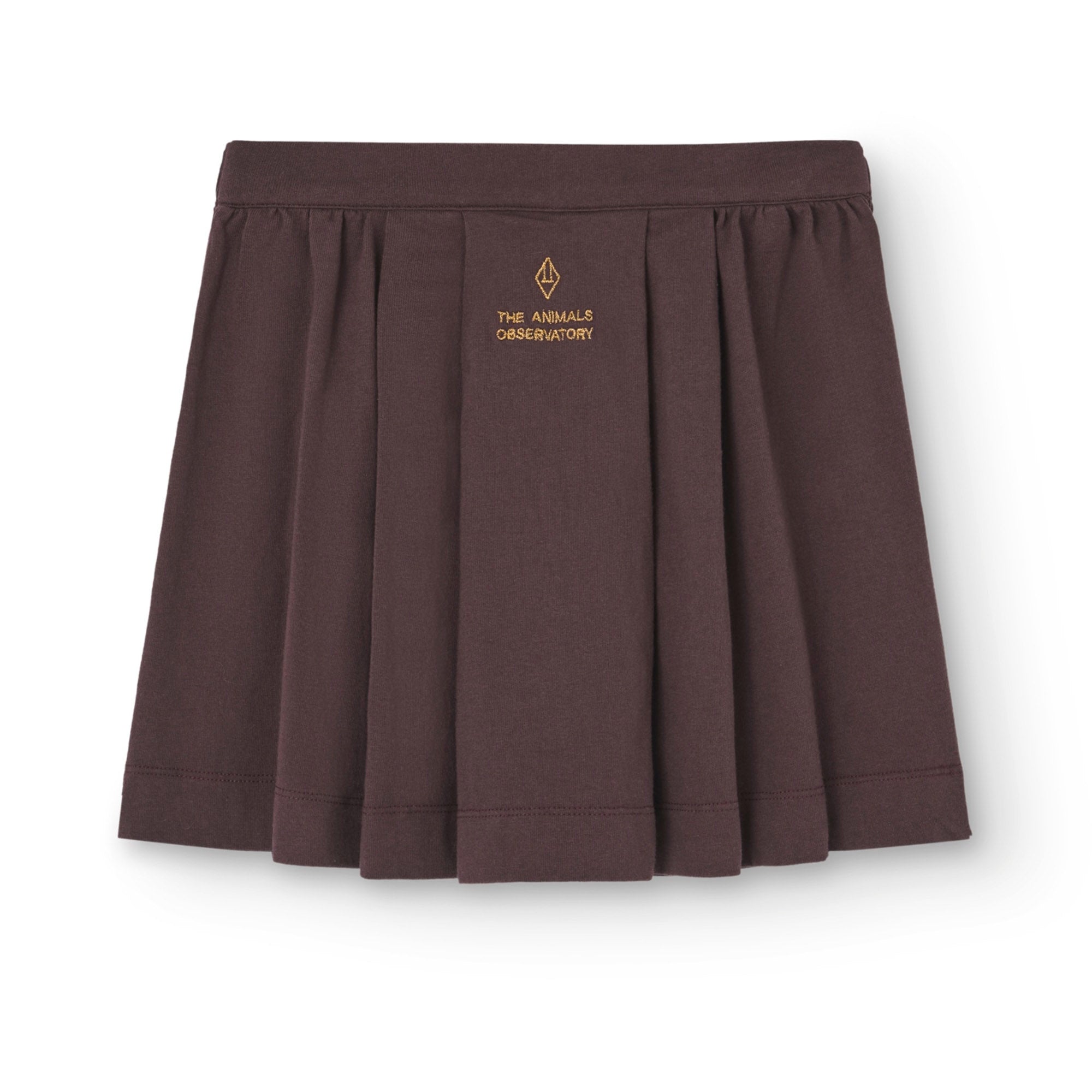 Girls Brown Logo Cotton Skirt