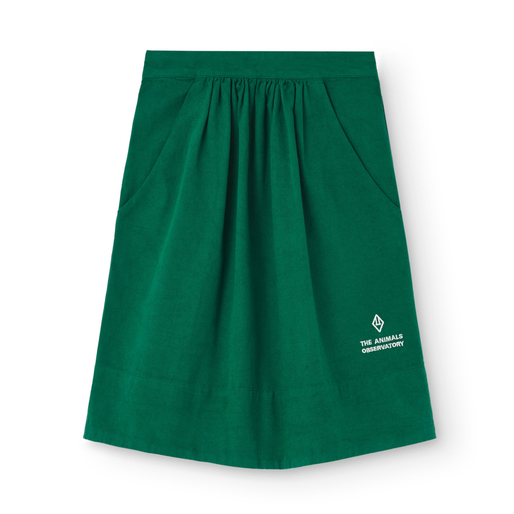 Girls Green Cotton Skirt