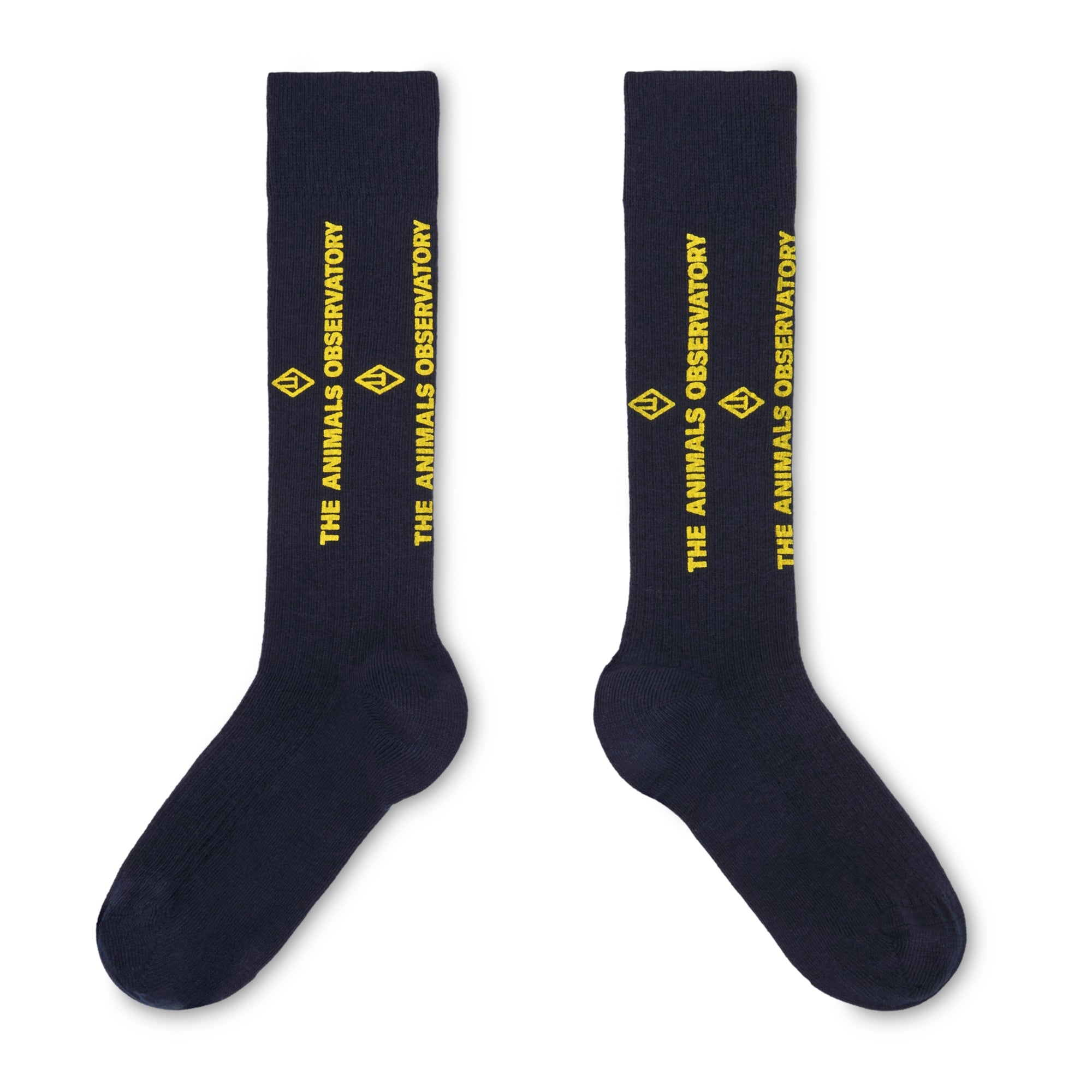 Boys & Girls Dark Blue Logo Cotton Socks