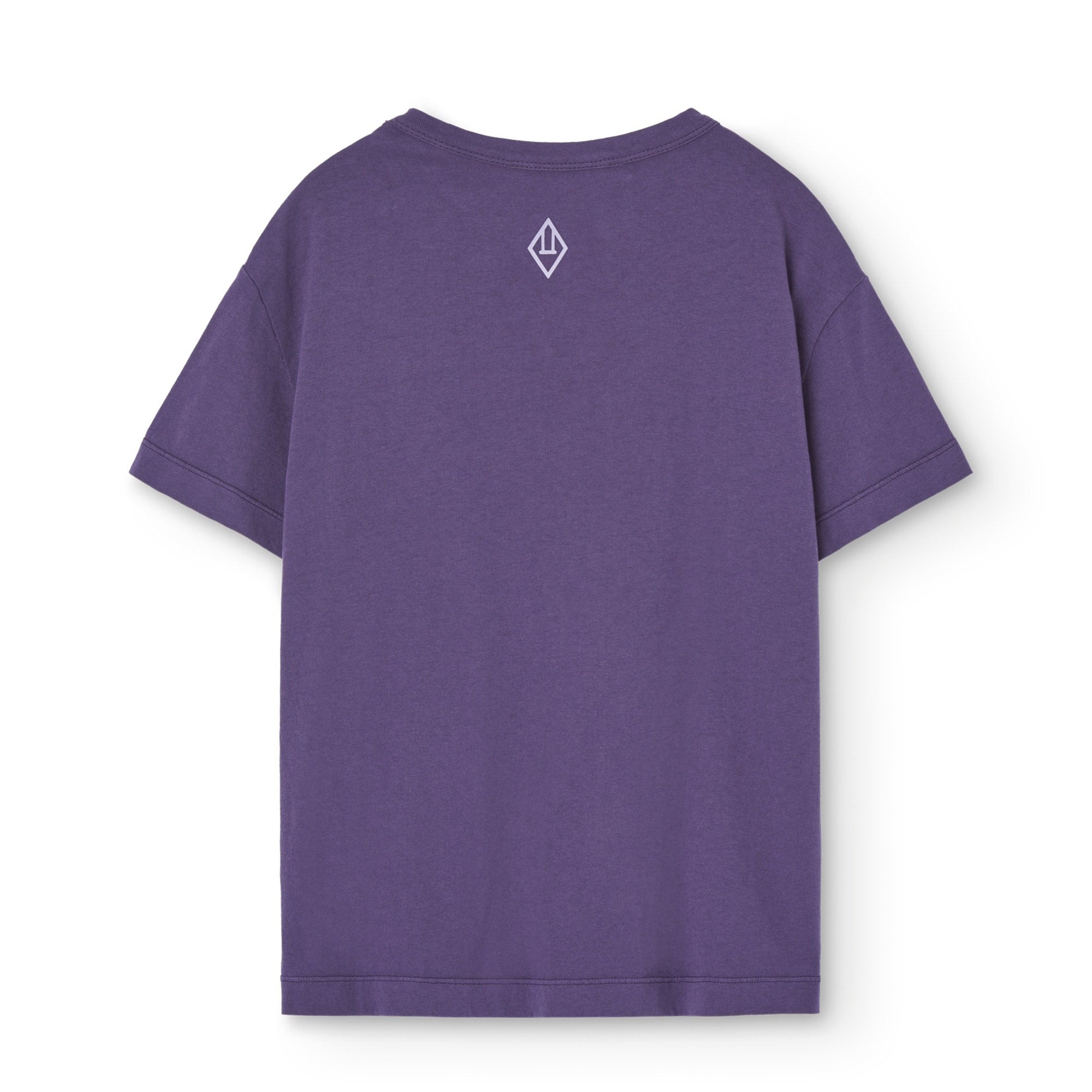 Boys & Girls Dark Purple Logo Cotton T-Shirt