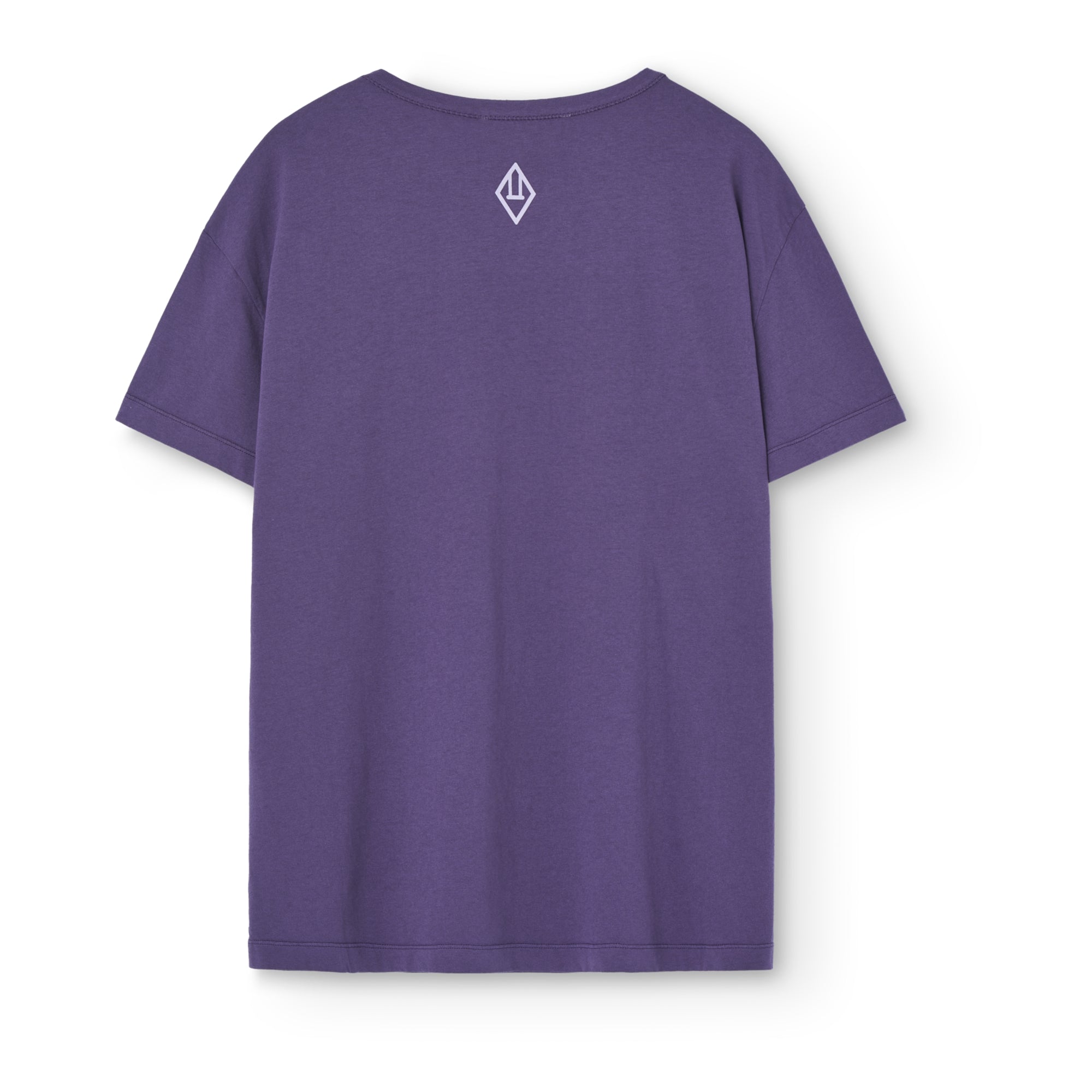 Women Dark Purple Logo Cotton T-Shirt