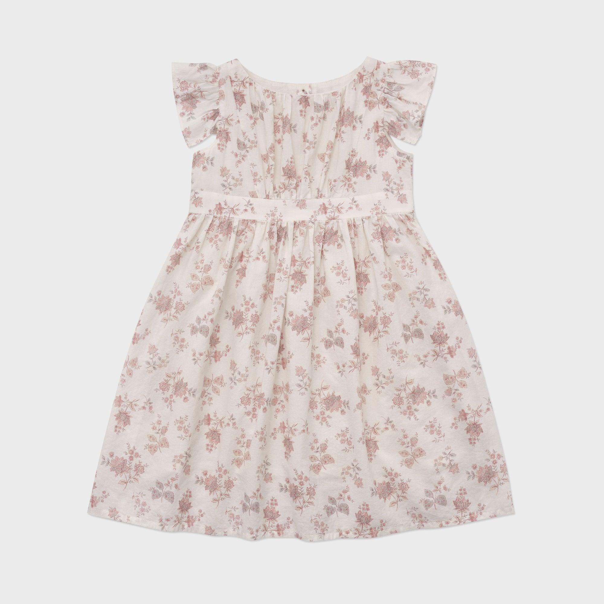 Girls Pink Floral Cotton Dress