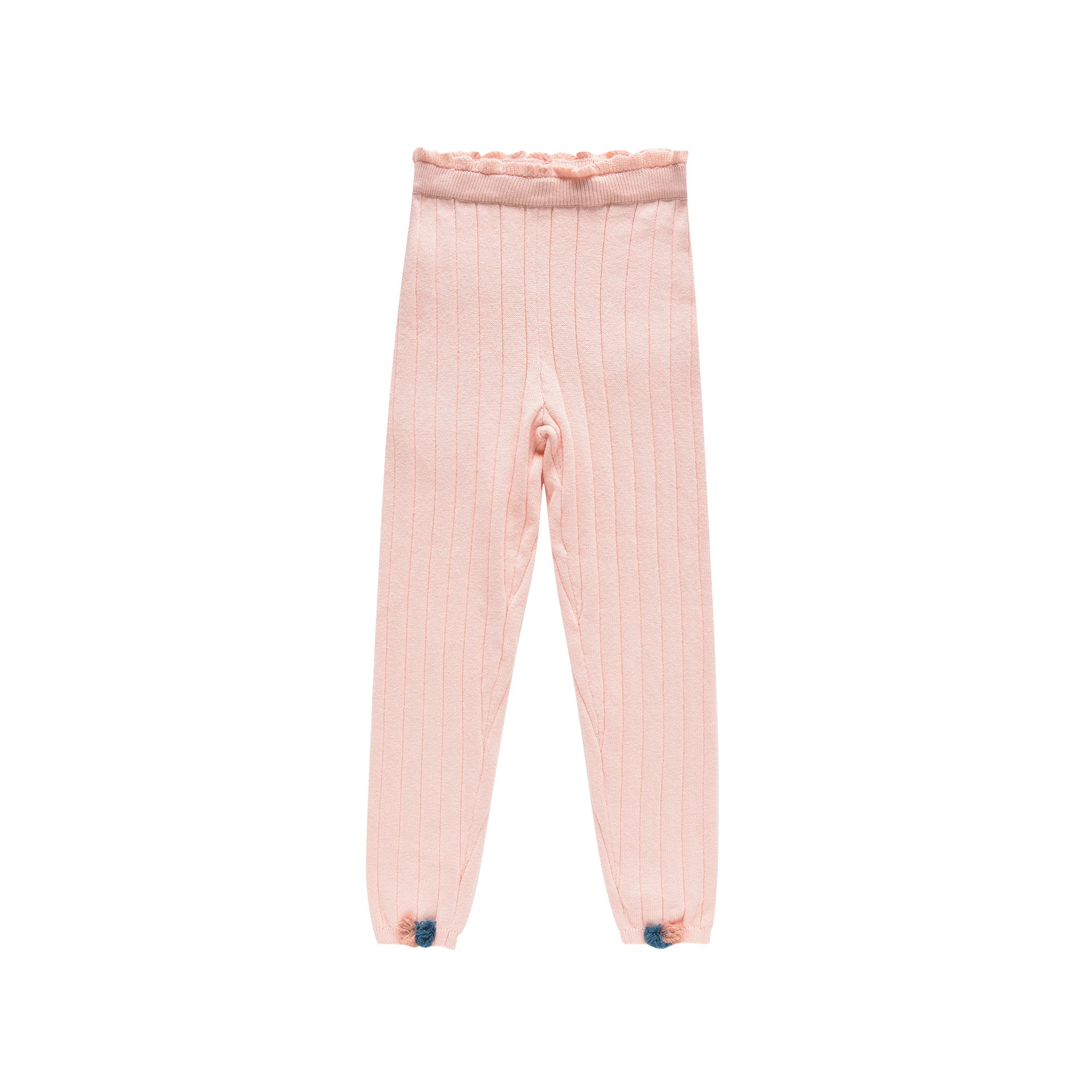 Girls Pink Cotton Leggings