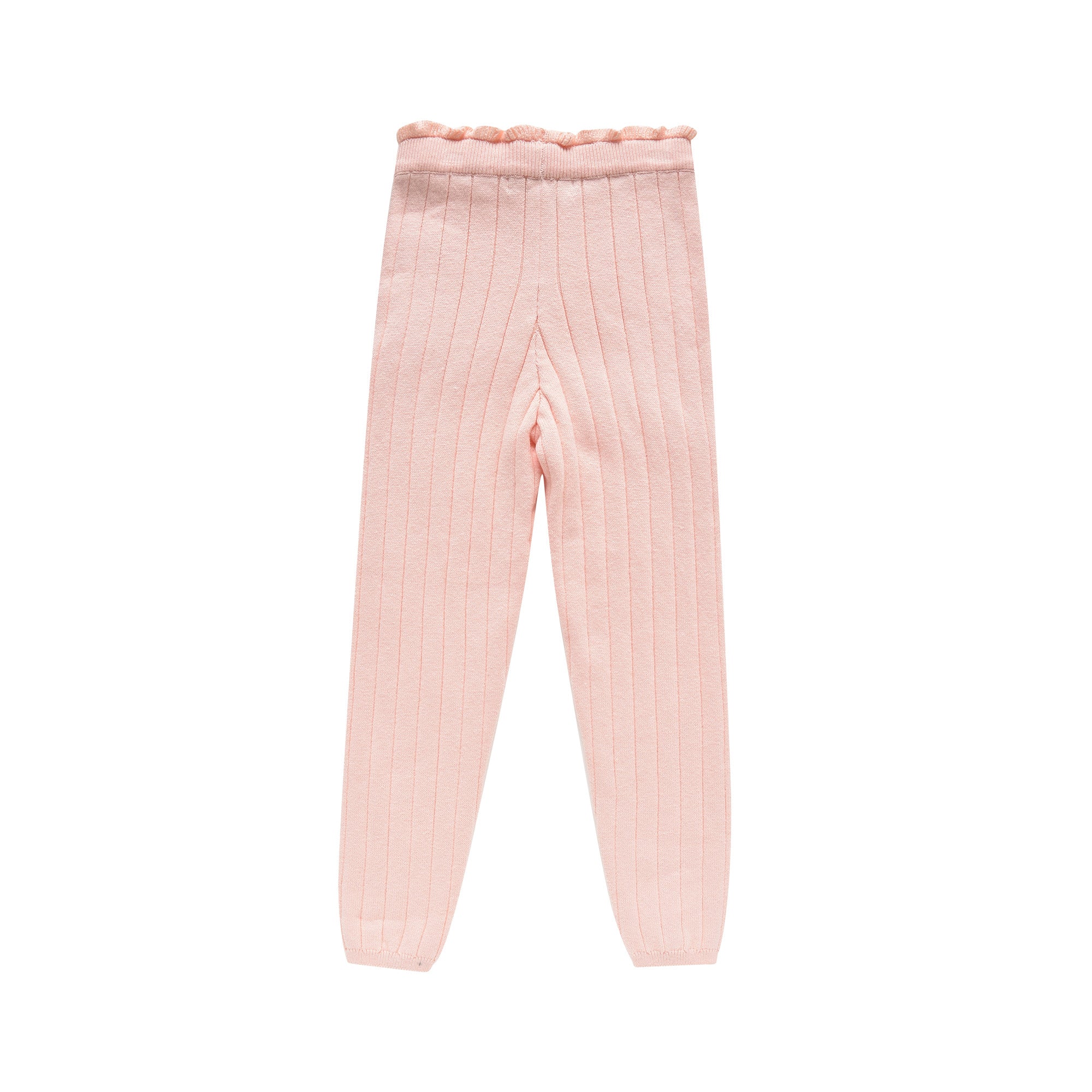 Girls Pink Cotton Leggings