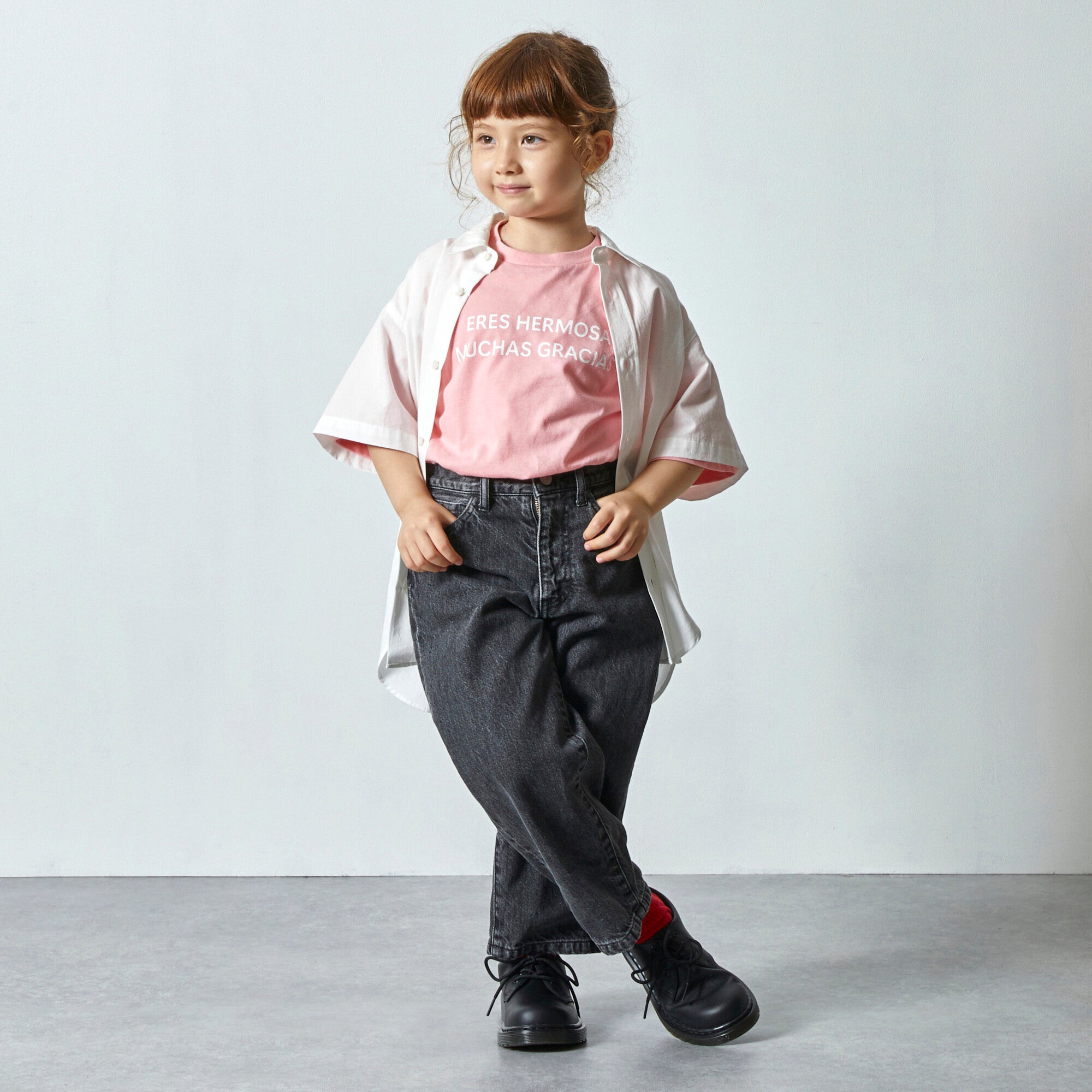 Boys & Girls Black Denim Trousers