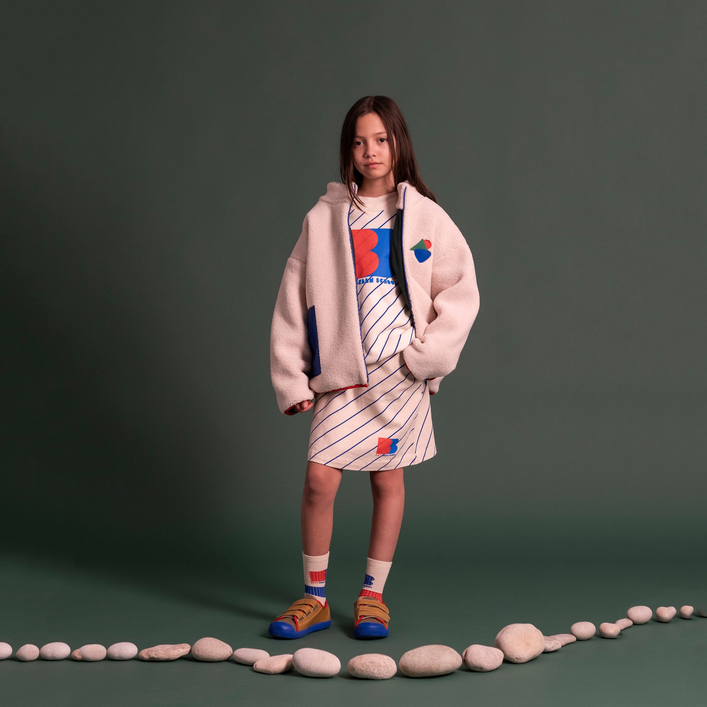 Boys & Girls White Fleece Jacket