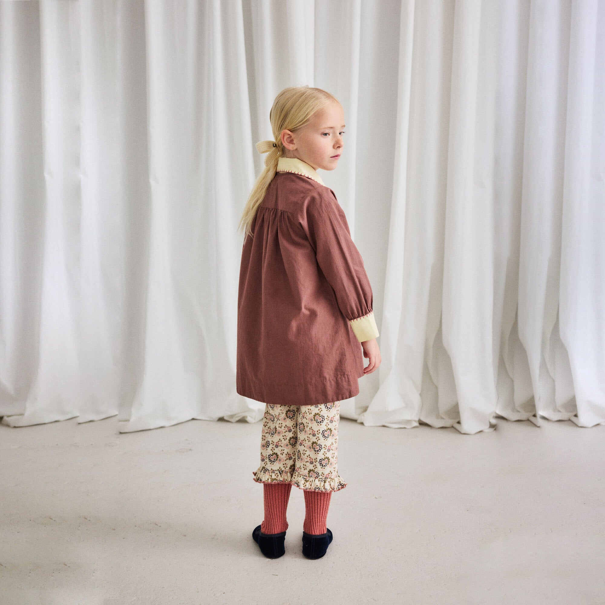 Girls Dusty Pink Cotton Dress