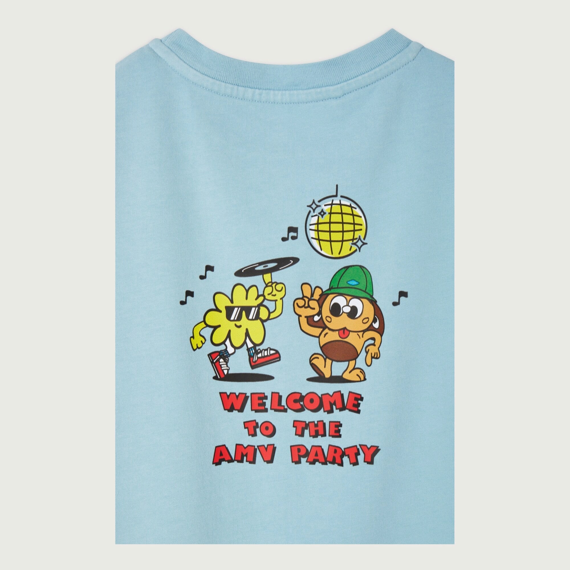 Boys & Girls Blue Printed Cotton T-Shirt
