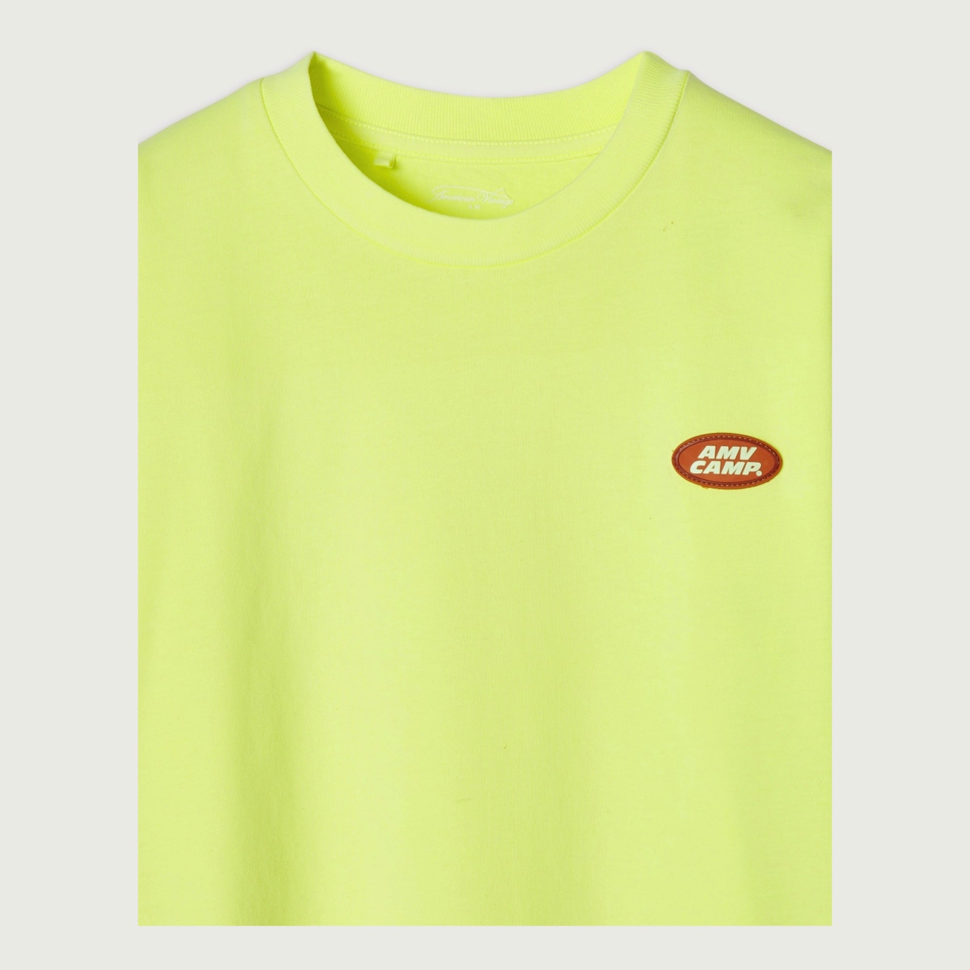 Boys & Girls Fluo Yellow Logo Cotton T-Shirt