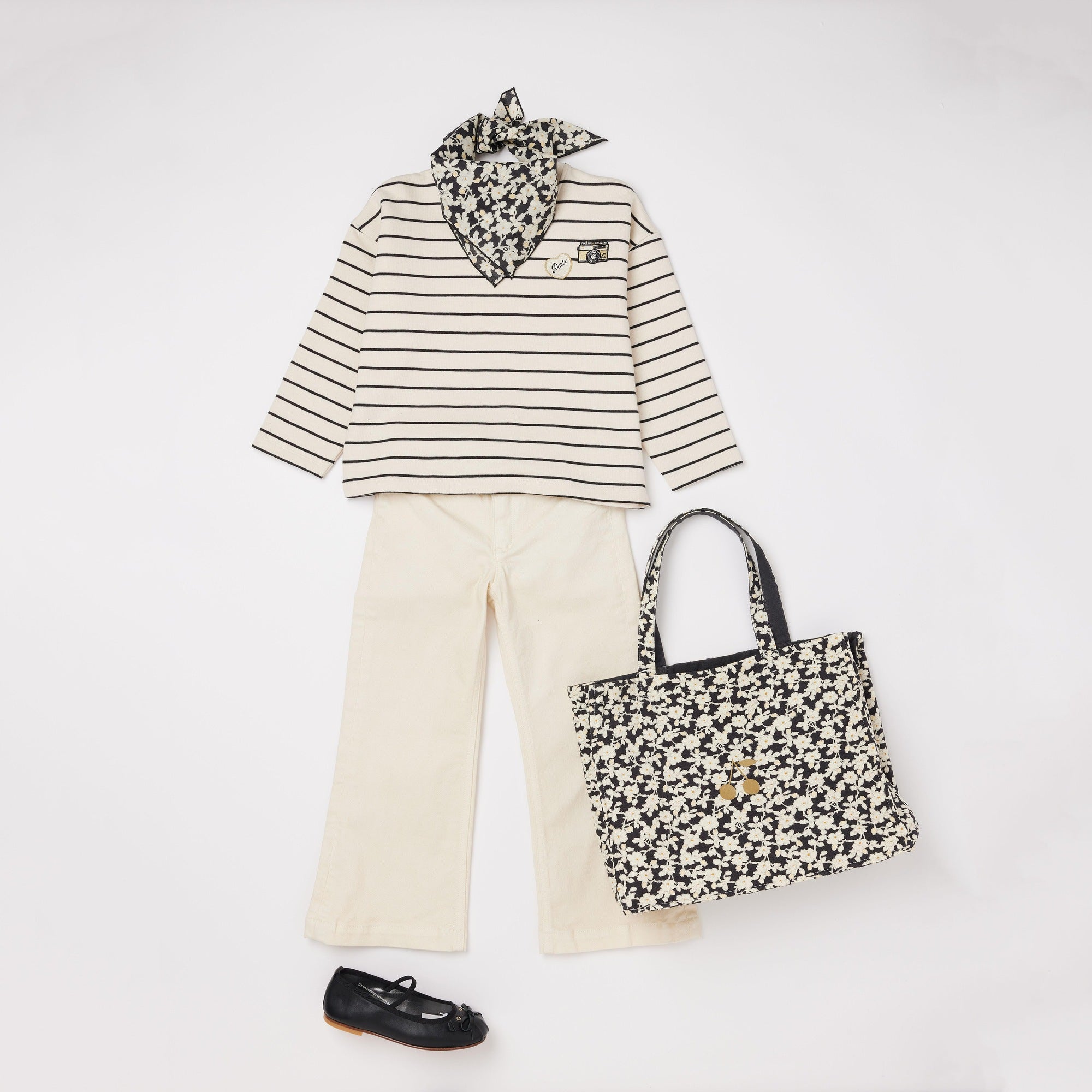 Girls White Denim Trousers