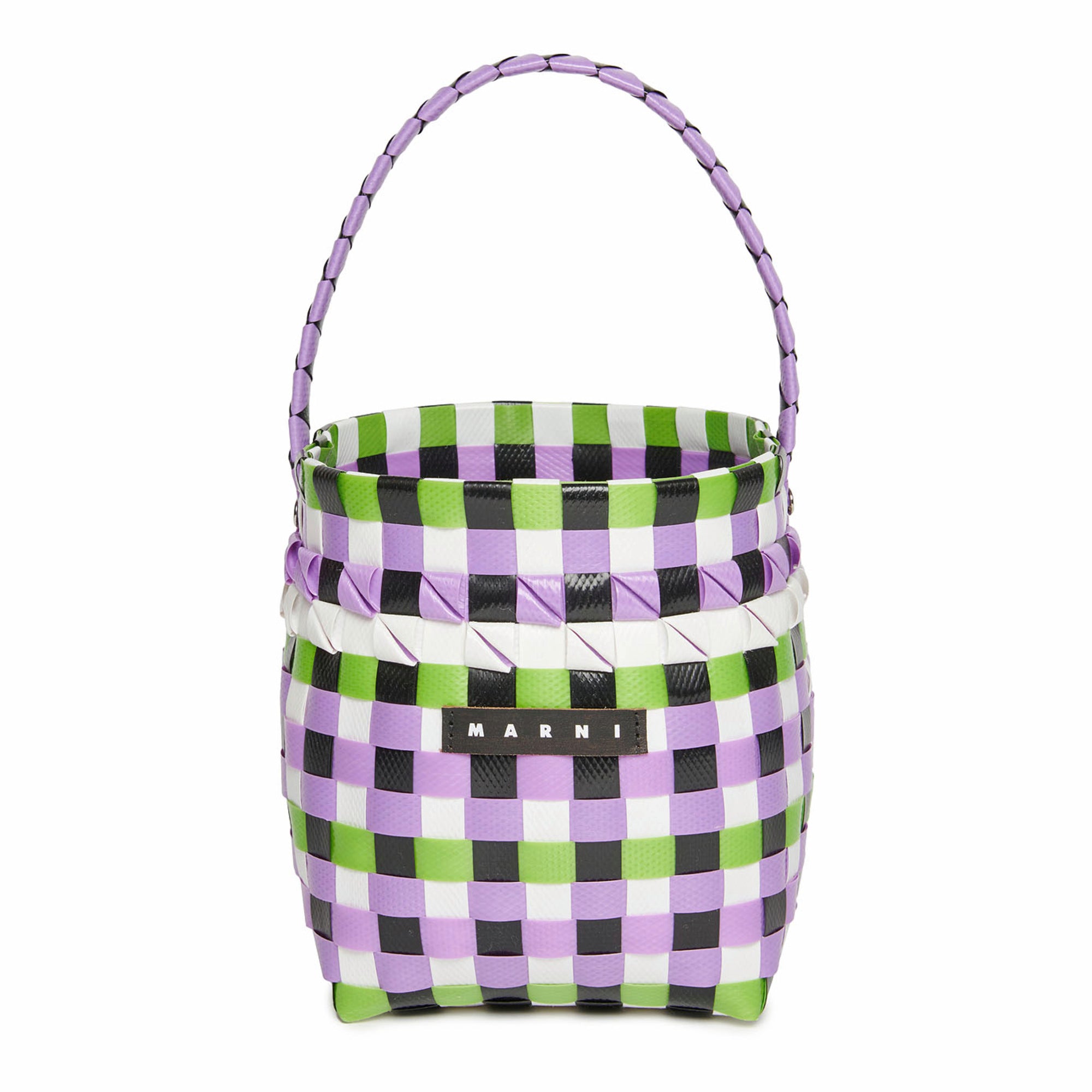 Girls Violet Woven Bucket Bag