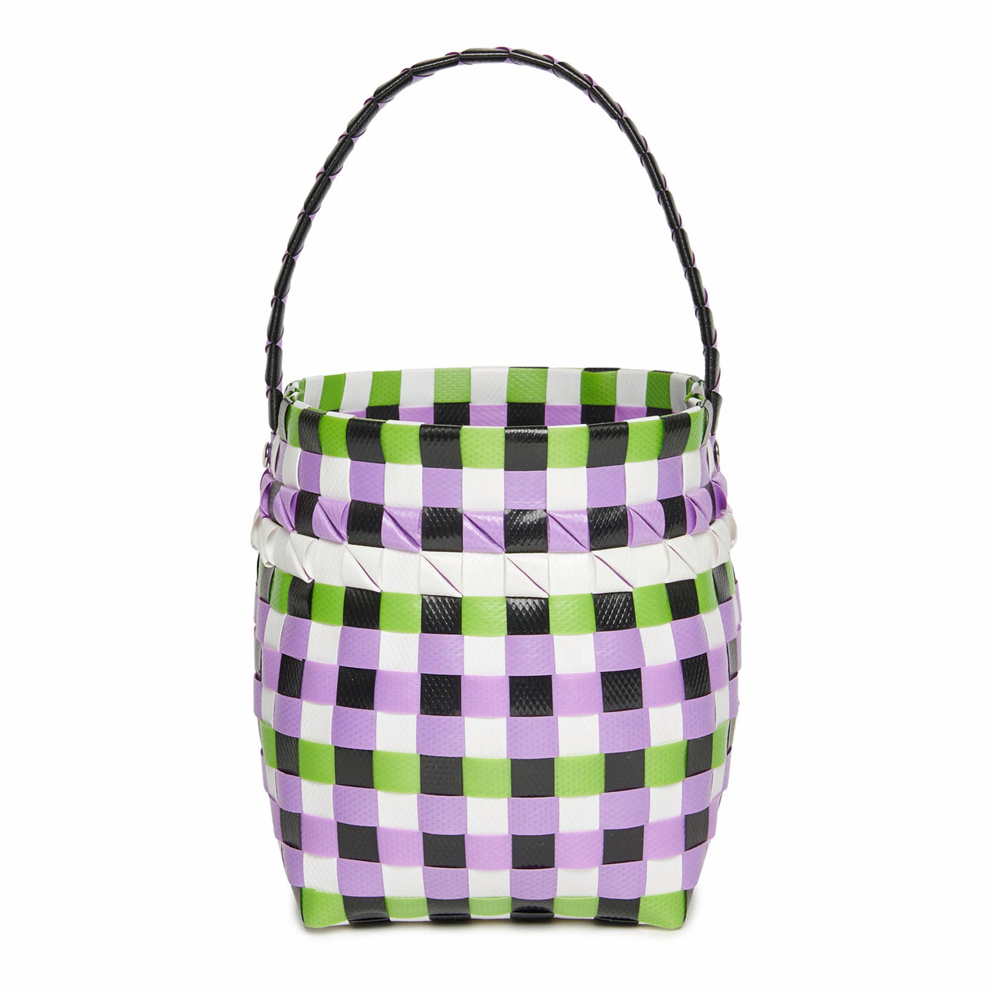 Girls Violet Woven Bucket Bag