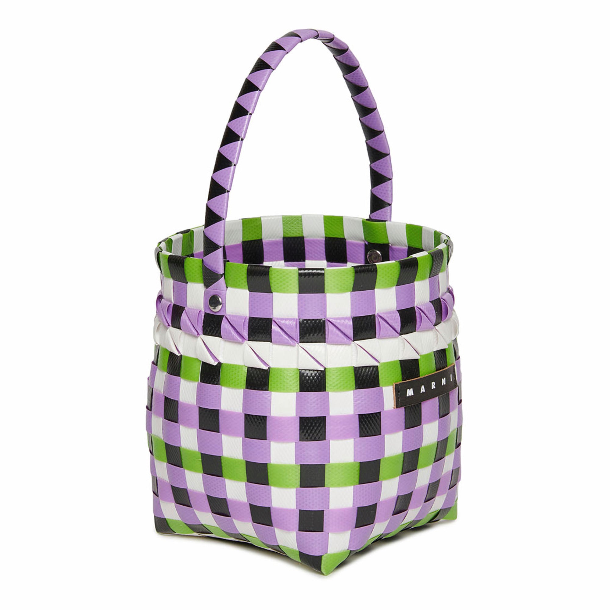 Girls Violet Woven Bucket Bag