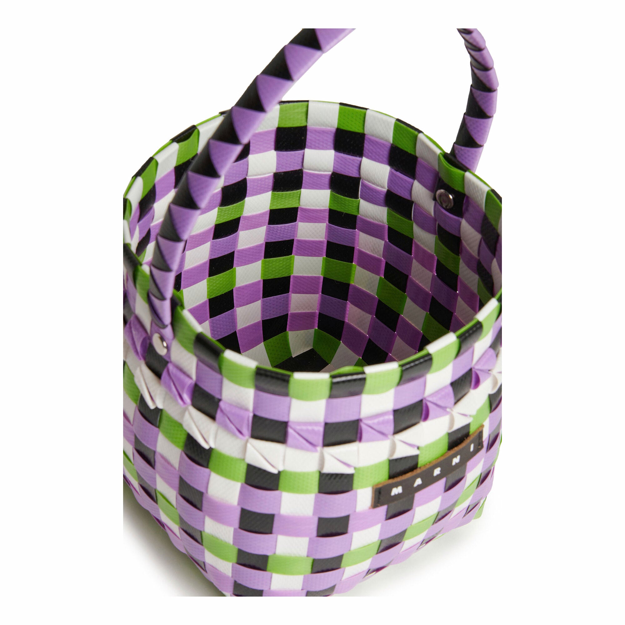 Girls Violet Woven Bucket Bag