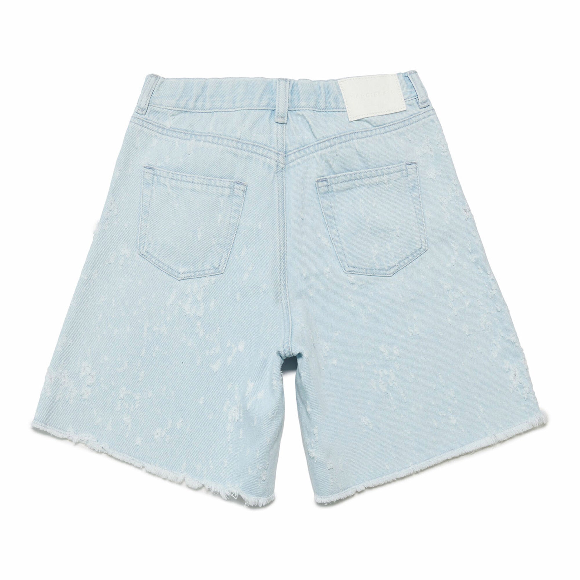 Girls Pale Blue Denim Shorts