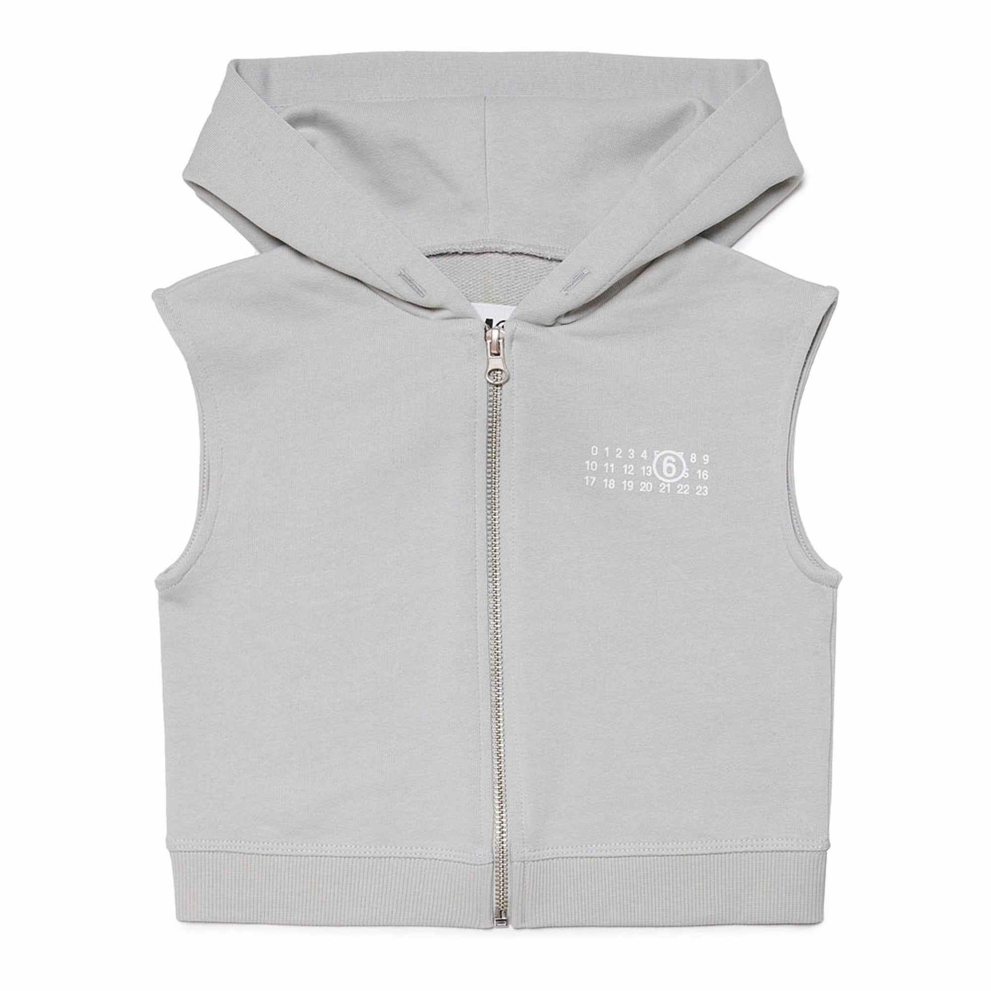 Girls Grey Cotton Gilet