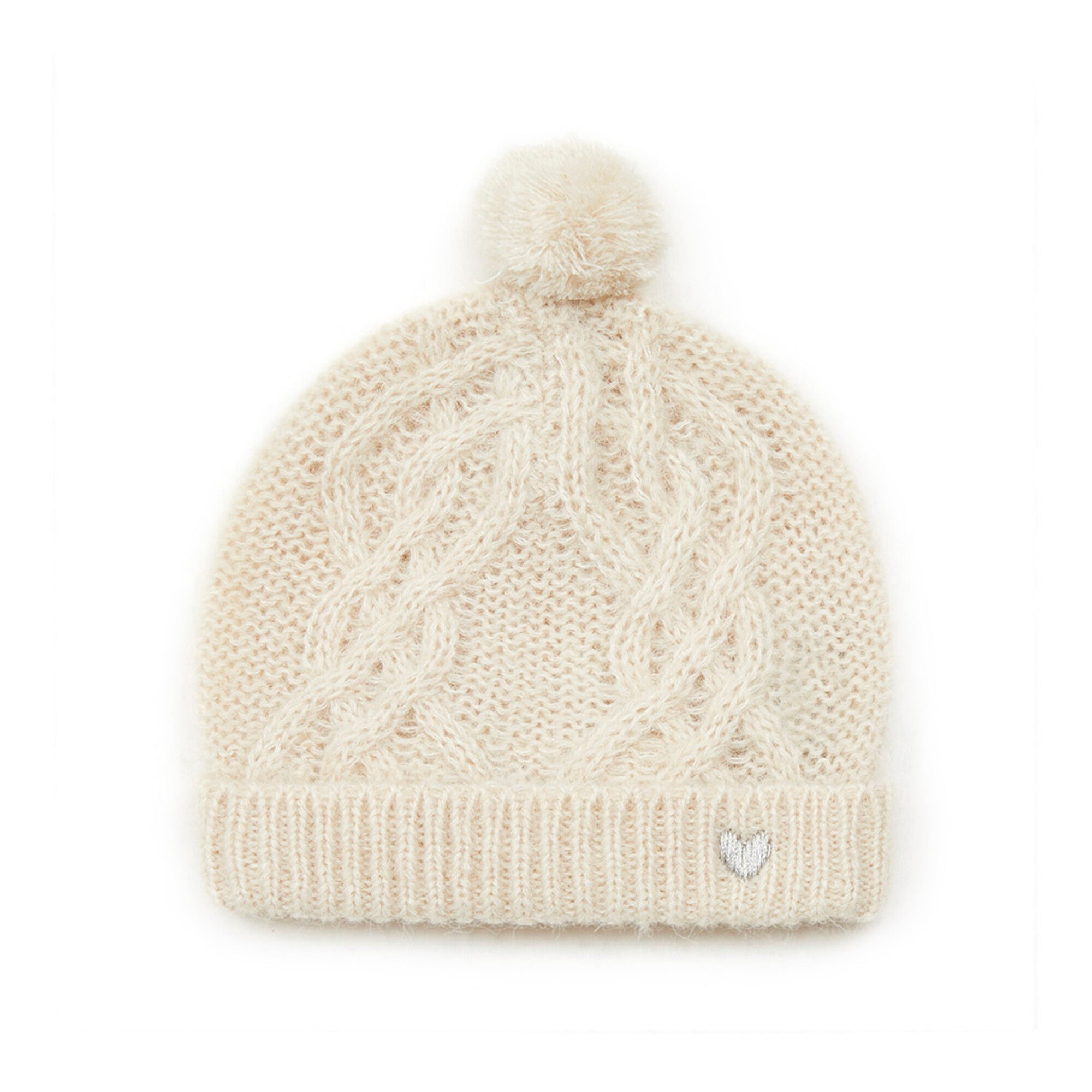 Baby Girls White Knit Hat