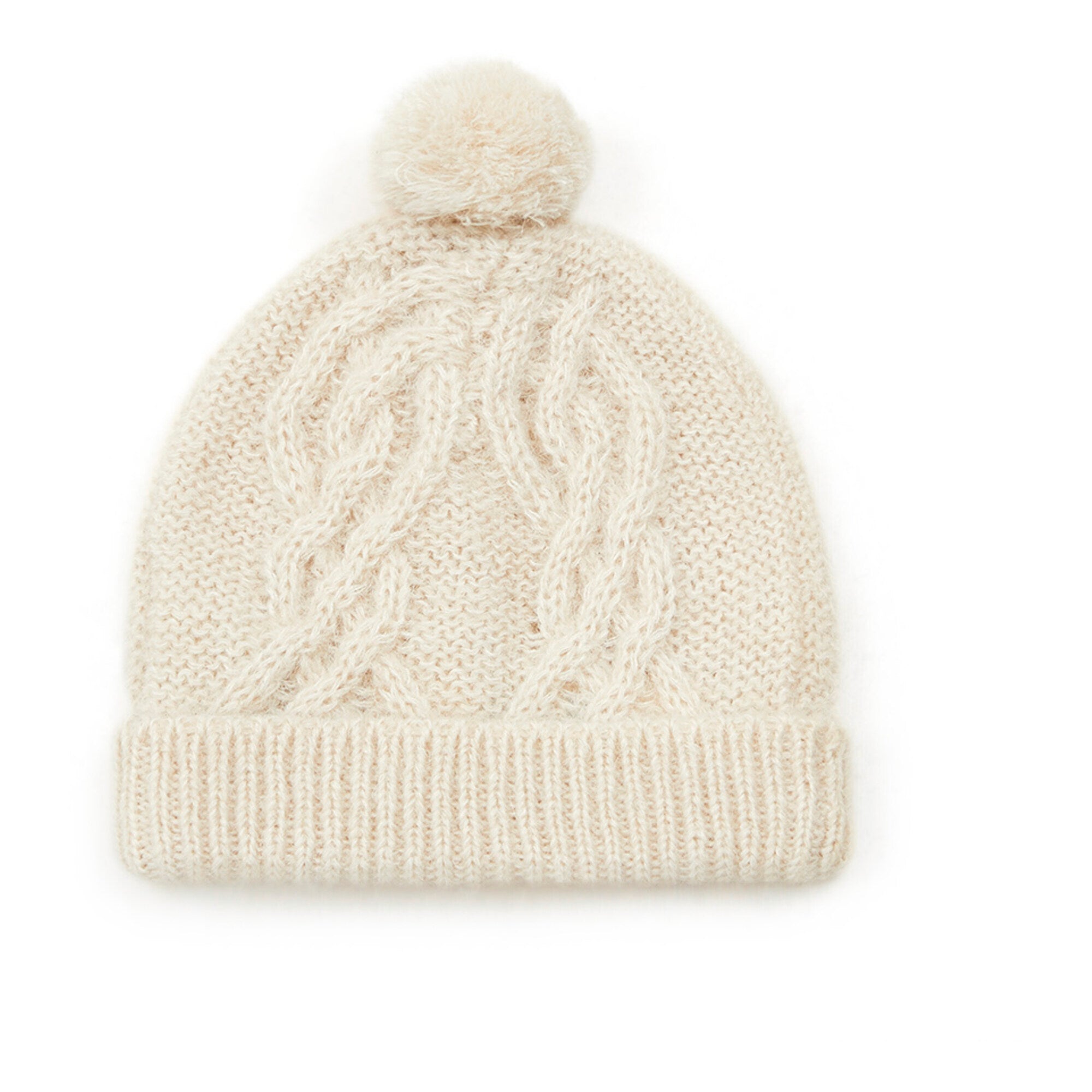 Baby Girls White Knit Hat