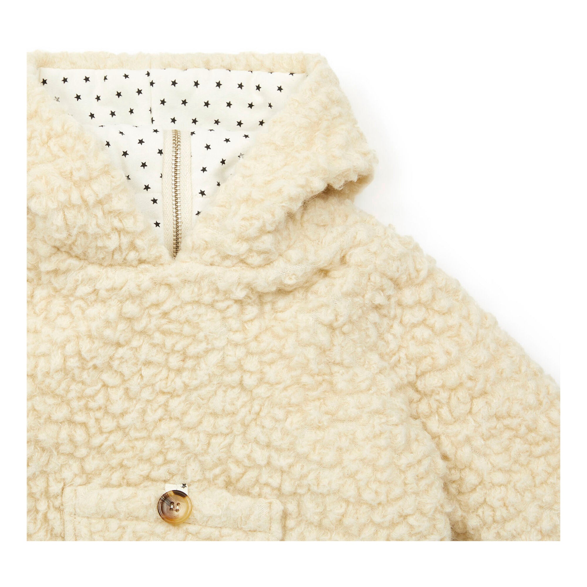 Baby Boys & Girls White Wool Coat