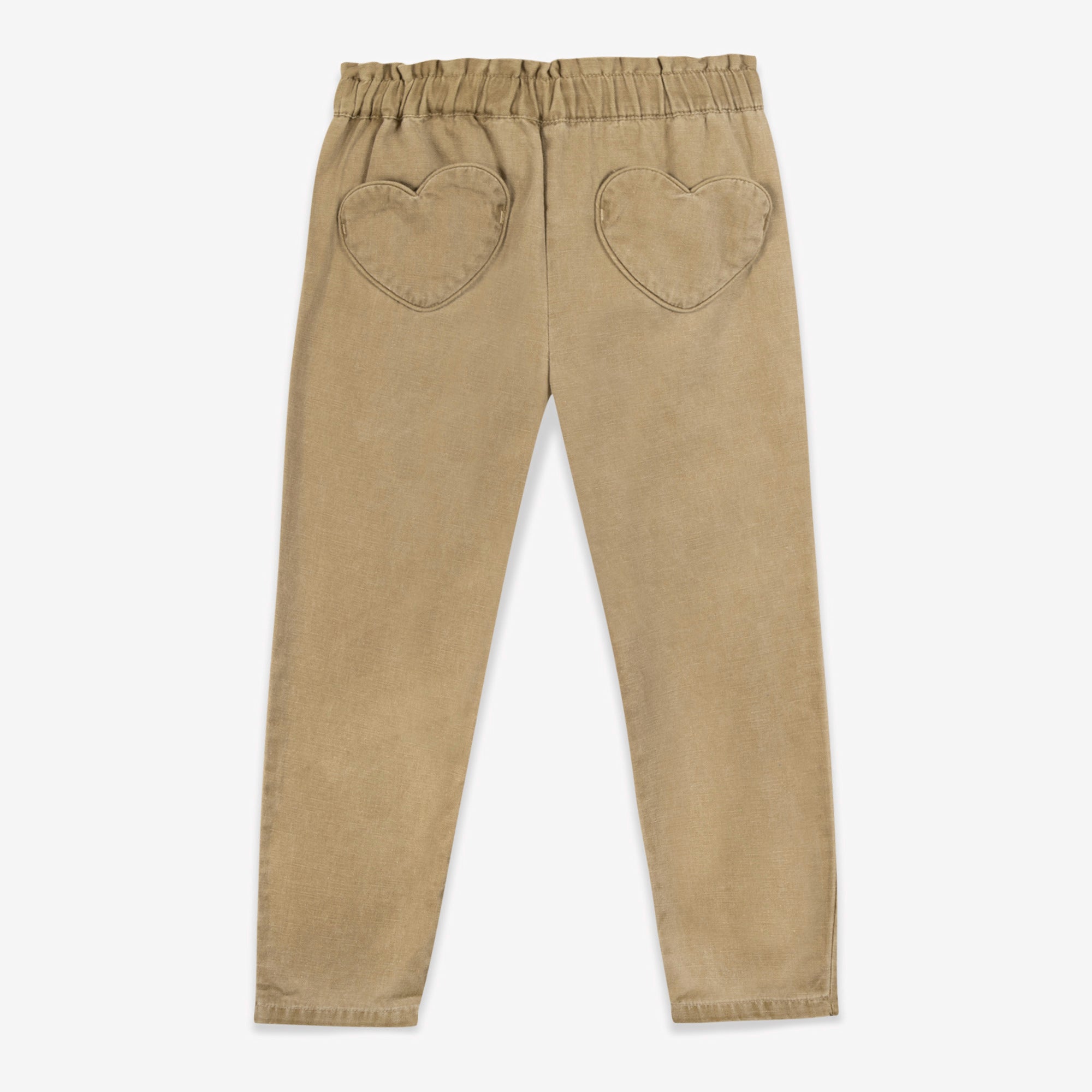 Girls Sand Cotton Trousers