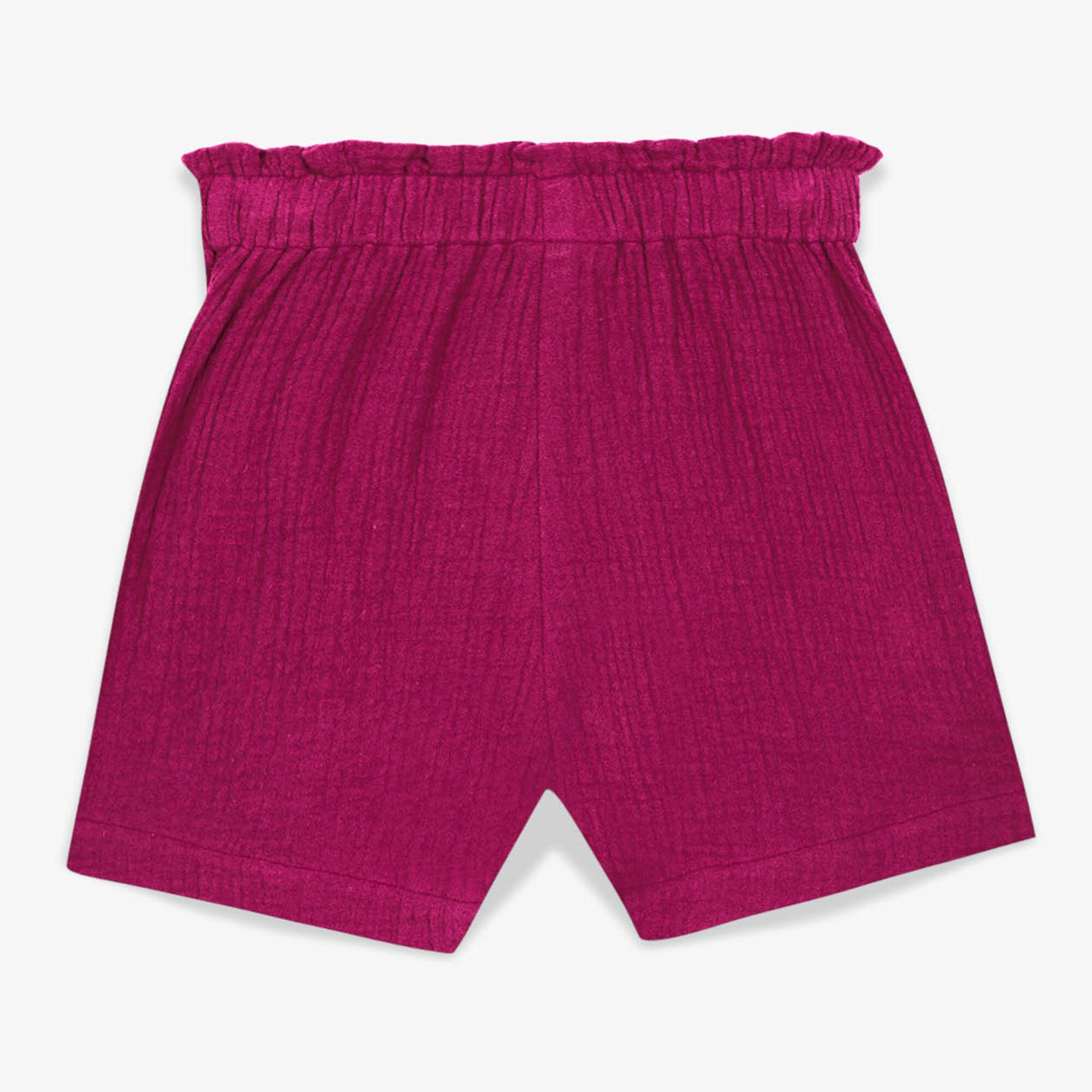 Girls Fuchsia Cotton Shorts