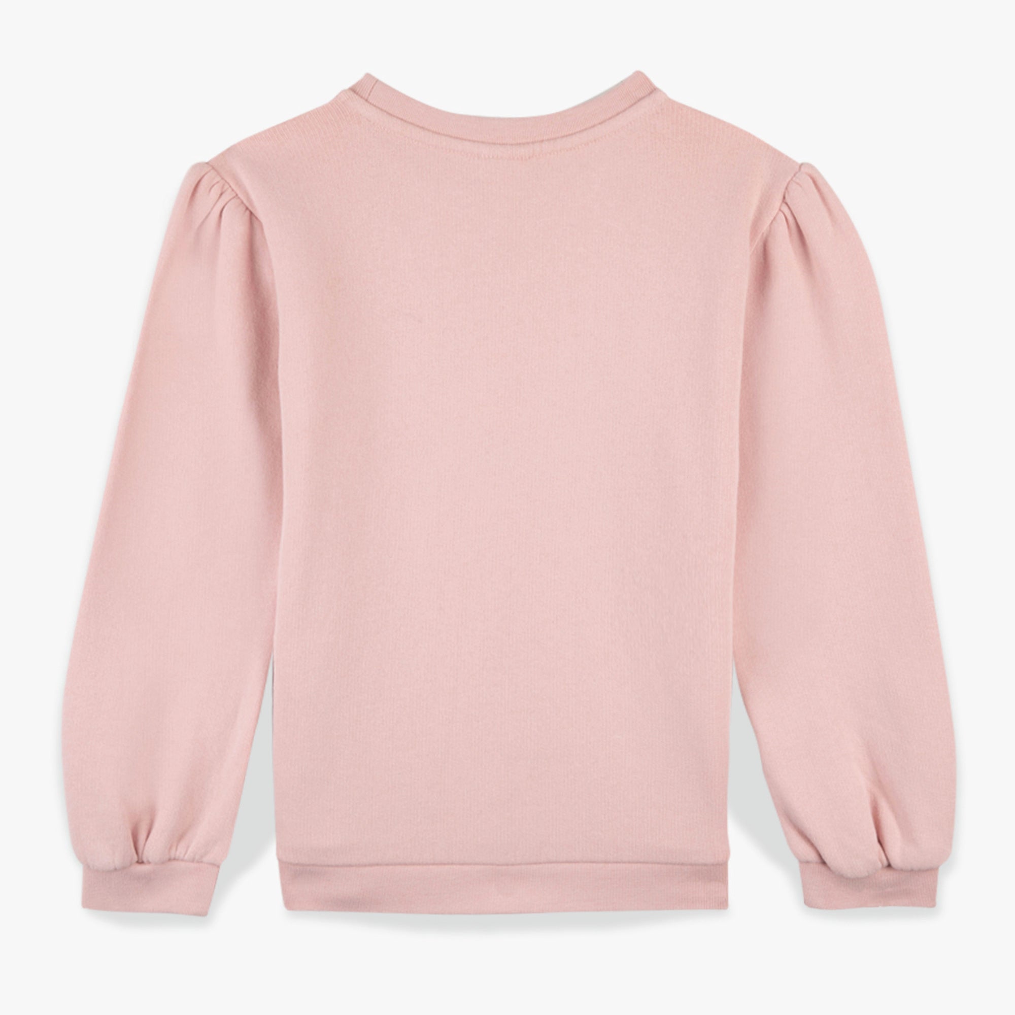 Girls Pink Embroidered Cotton Sweatshirt