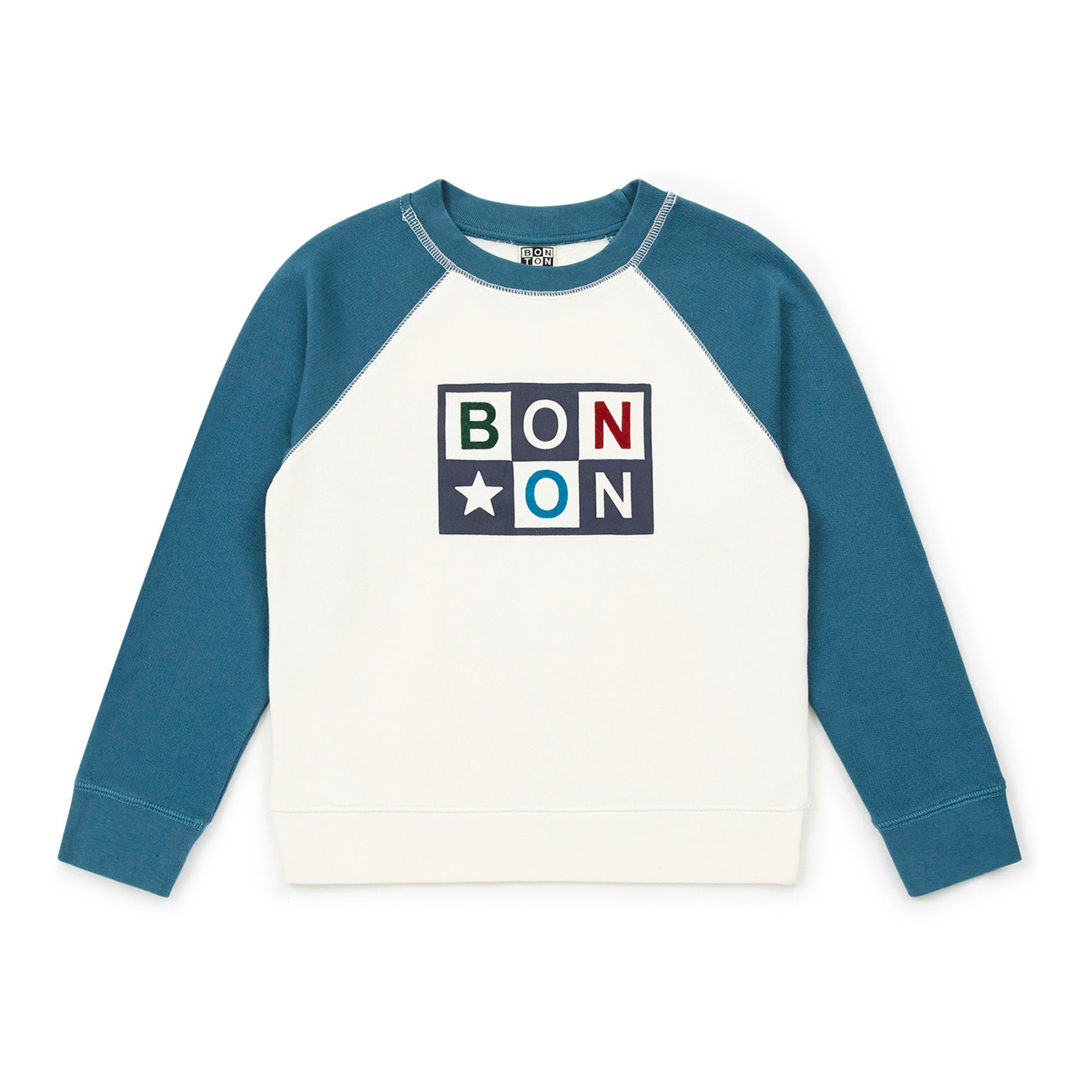 Boys Blue Logo Cotton Sweatshirt