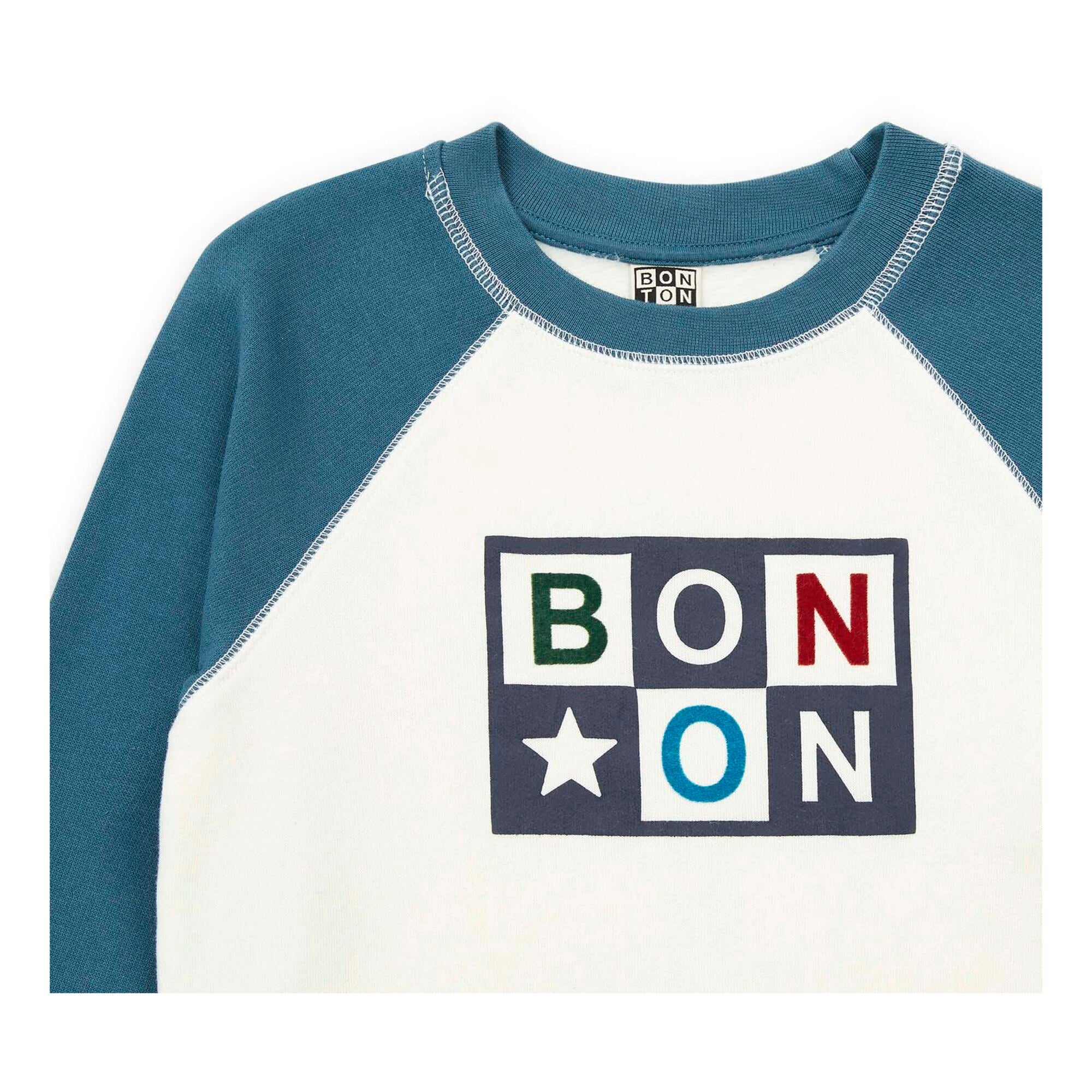 Boys Blue Logo Cotton Sweatshirt