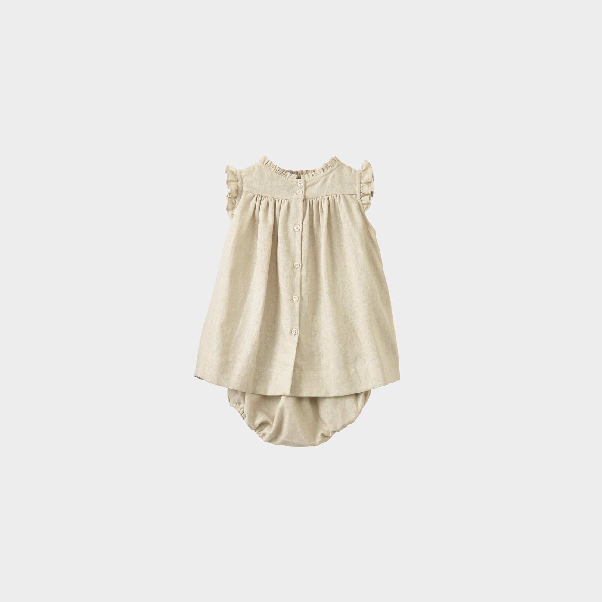 Baby Girls Beige Dress Set