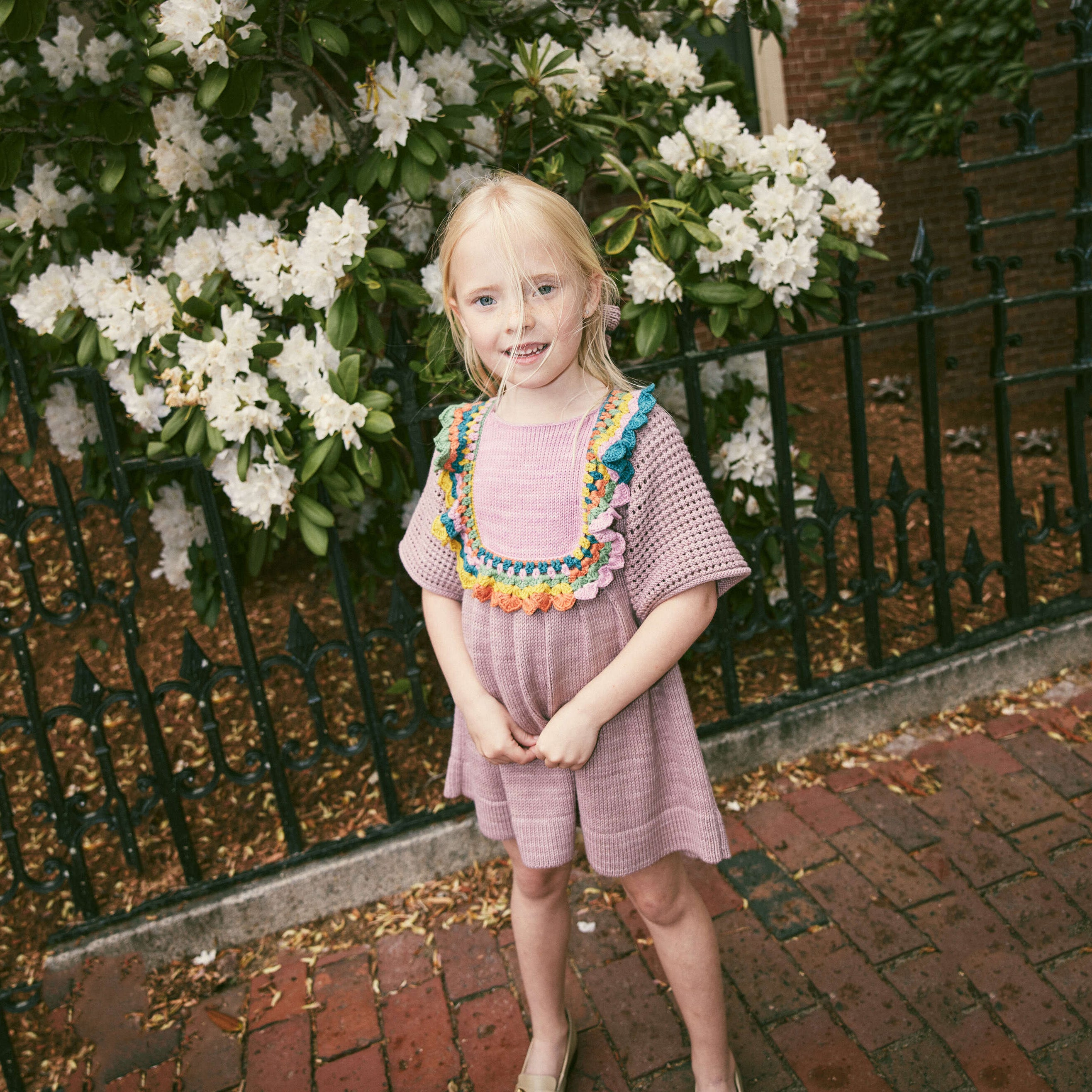 Girls Light Purple Cotton Dress