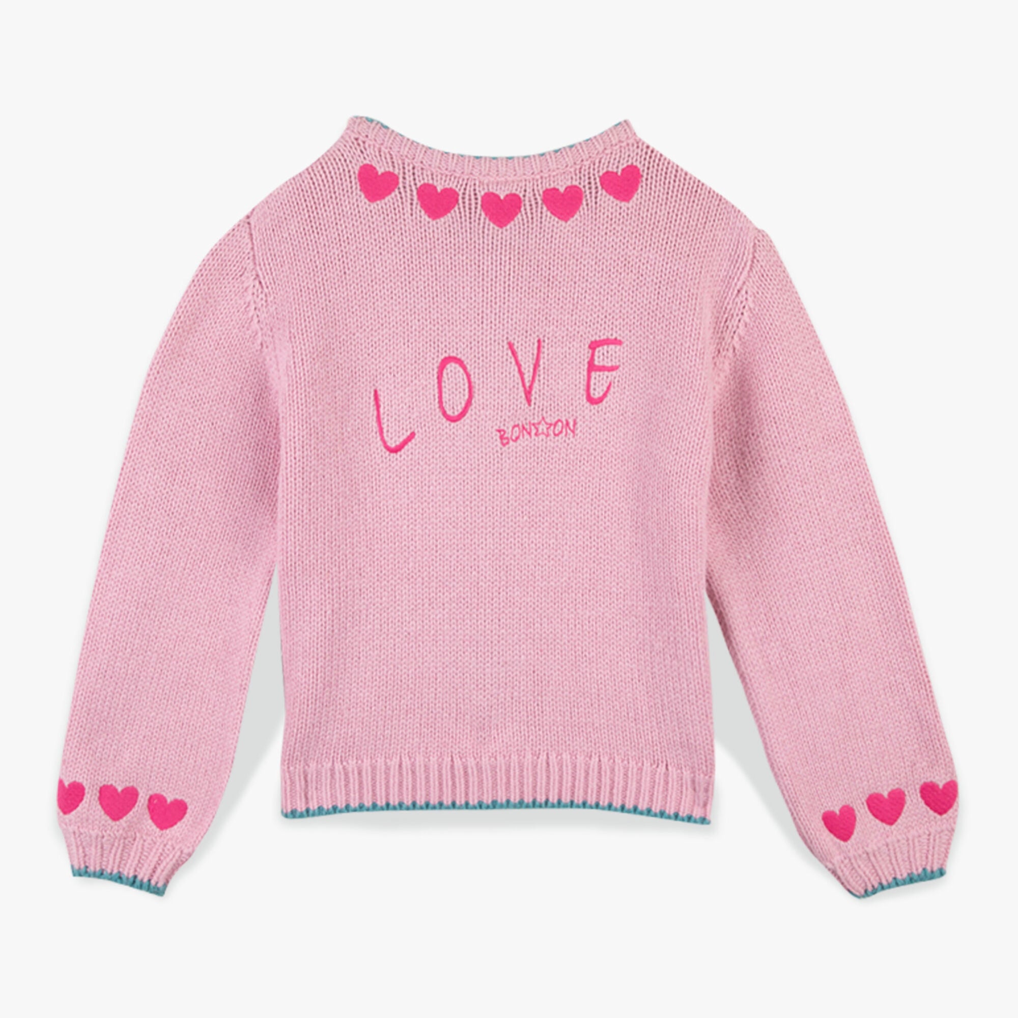 Girls Pink Knit Cardigan